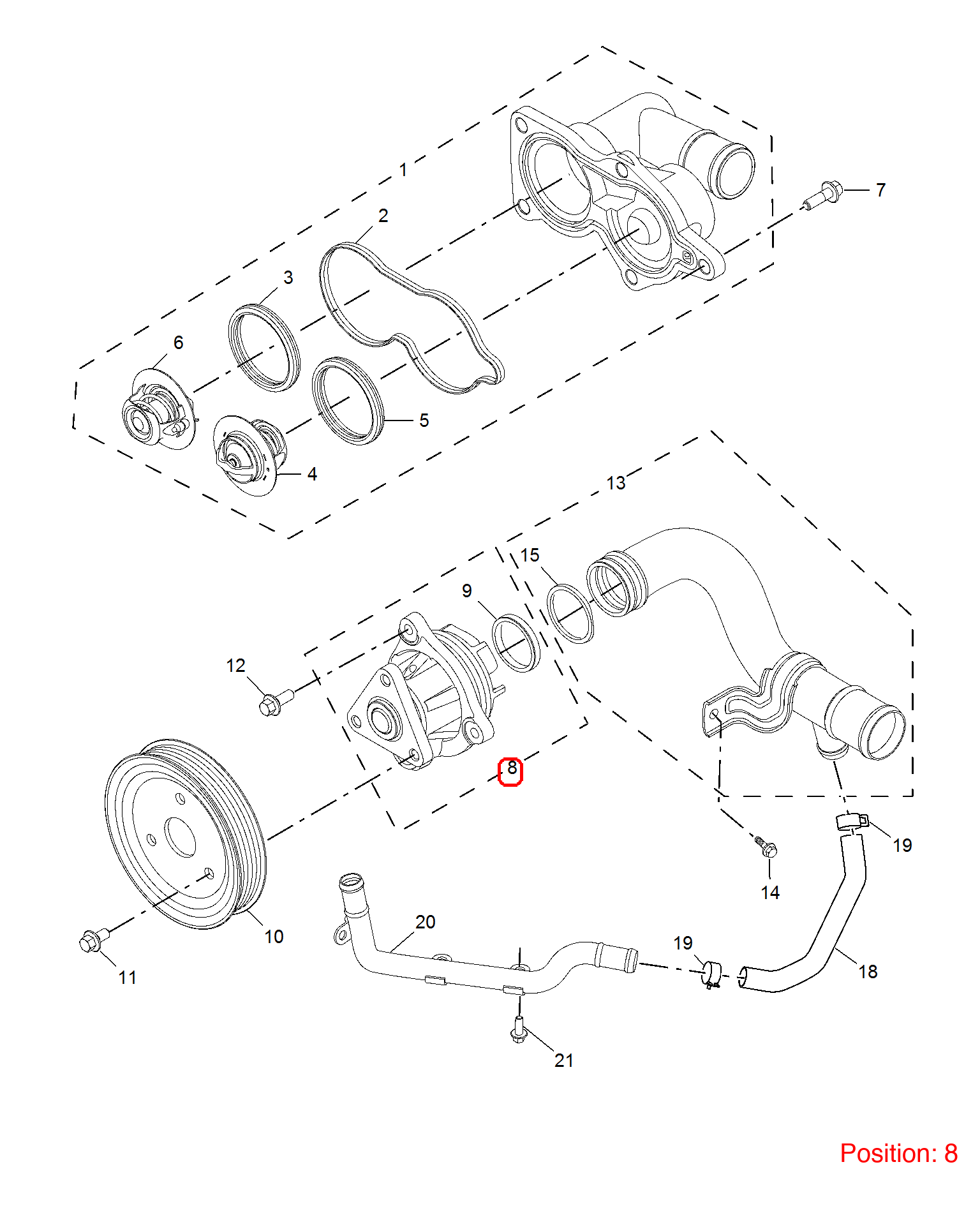 MG Water pump assembly OEM 10209498 10209498-MG_OEM