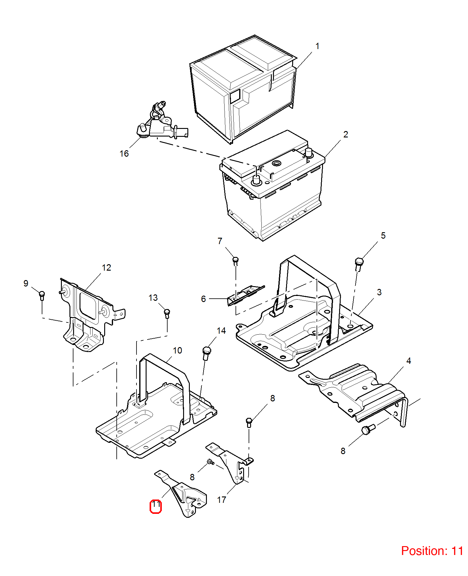 MG Battery bracket OEM 10211800 10211800-MG_OEM