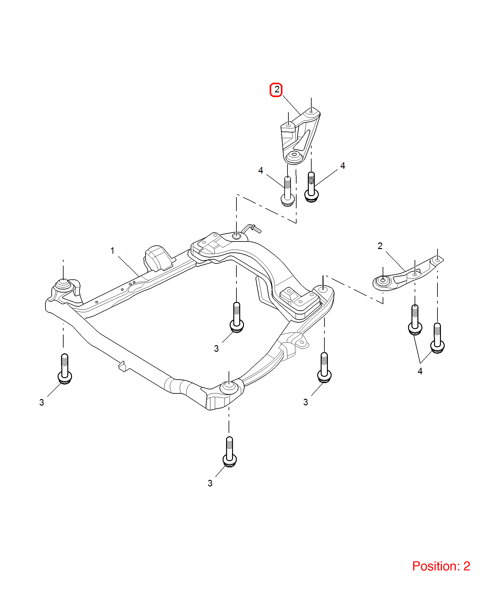 MG Front axle bracket OEM 10213283 FOR MG RX5 10213283-MG_OEM