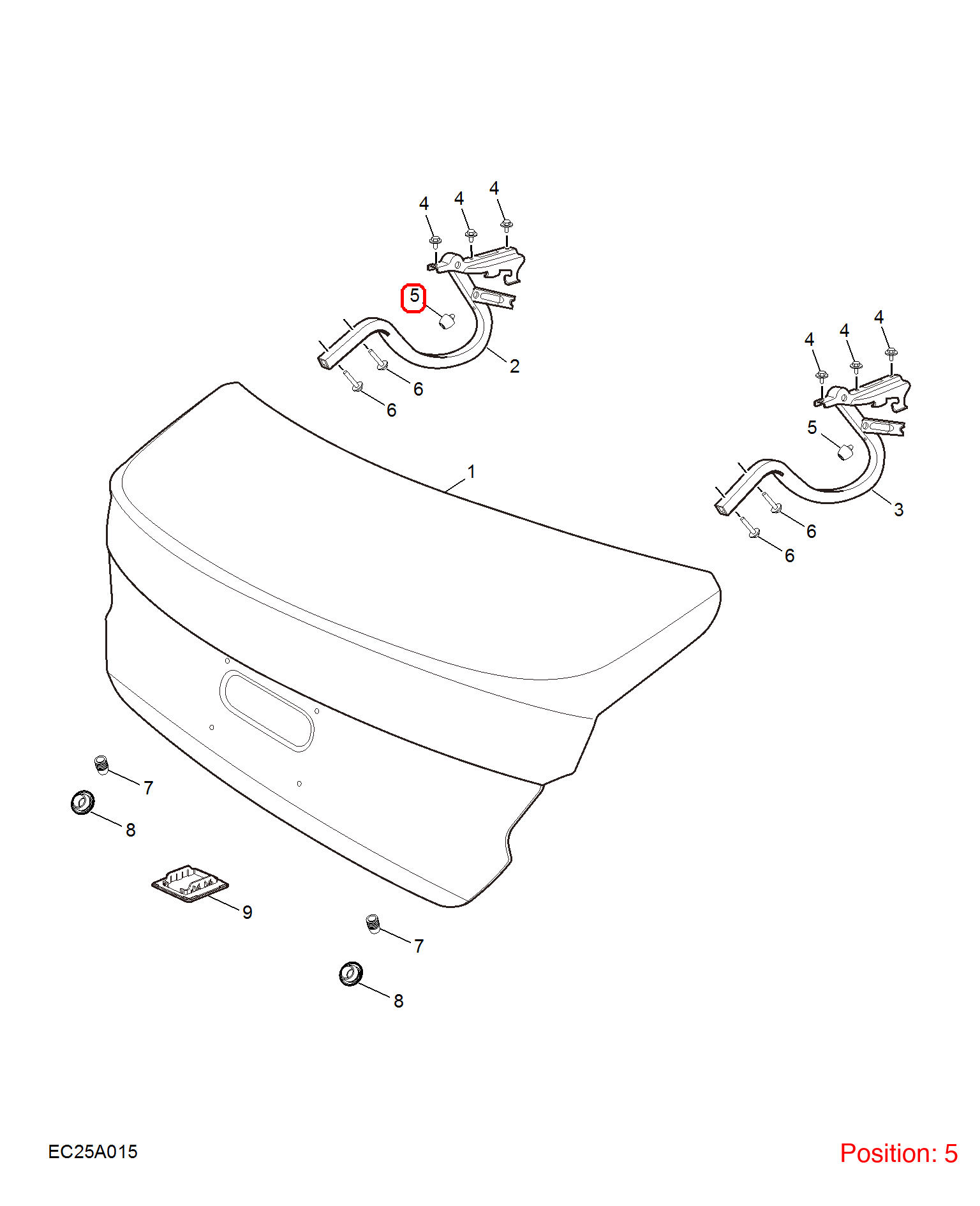 MG Tailgate buffer adhesive OEM 10213643 FOR MG5 MG 10213643-MG_OEM