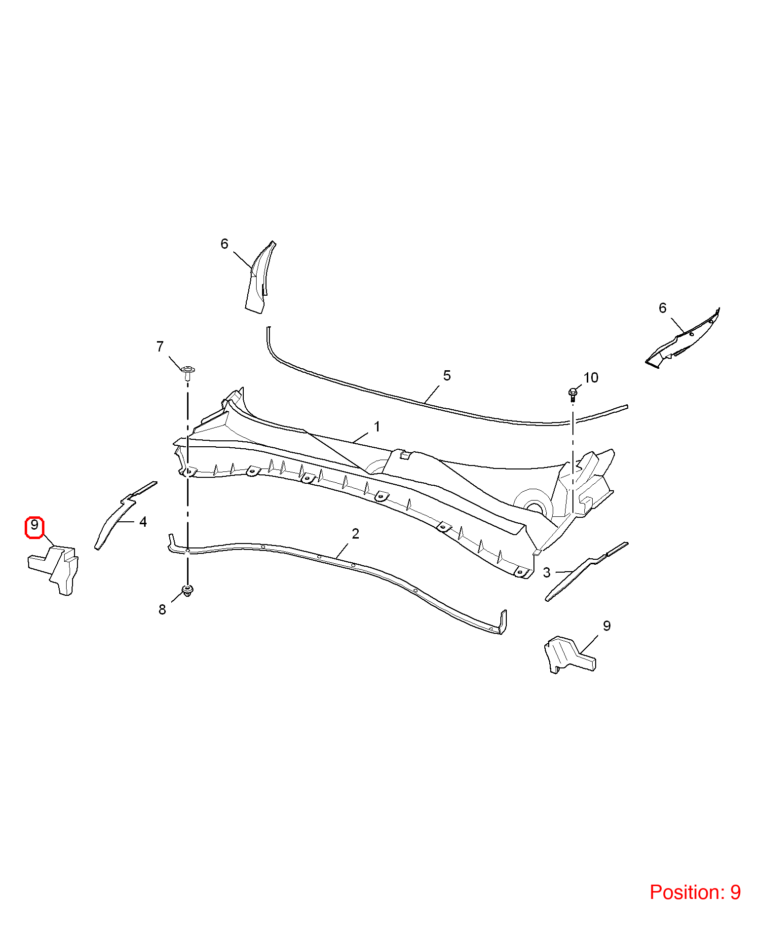 MG Rubber strip OEM 10220974 FOR MG 10220974-MG_OEM