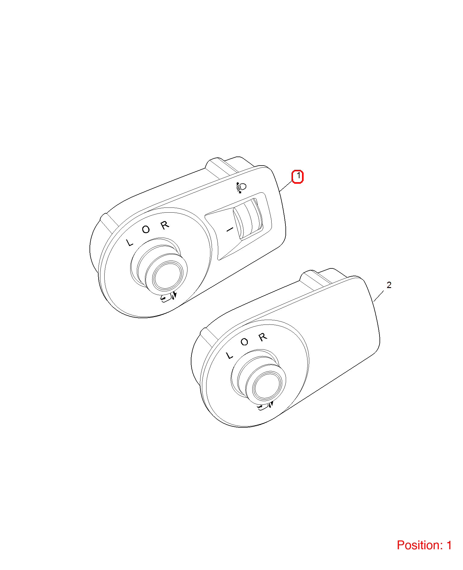 MG Front headlight adjustment switch OEM 10221477 FOR MG6 10221477-MG_OEM