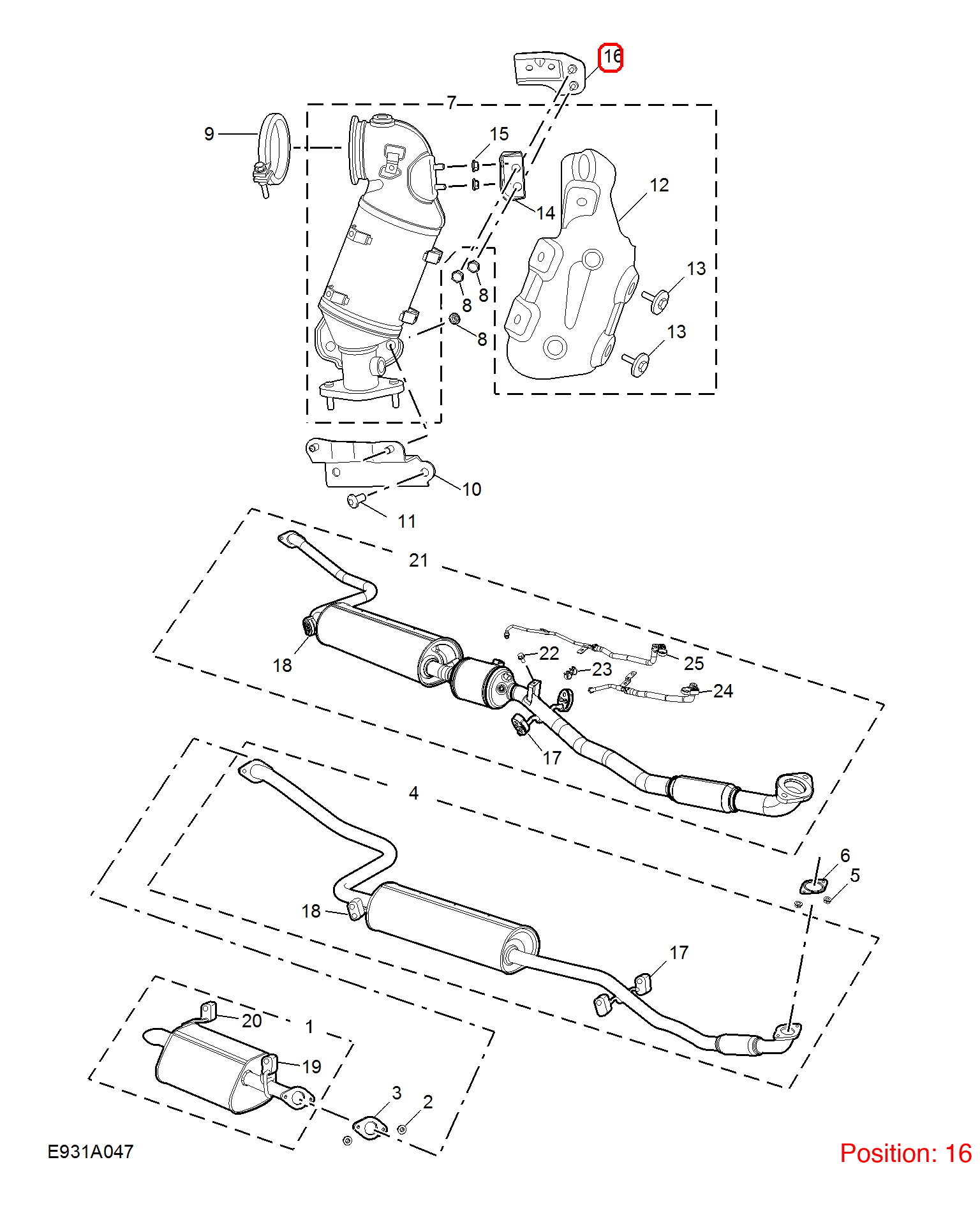 MG Exhaust pipe bracket OEM 10223421 FOR MG 10223421-MG_OEM