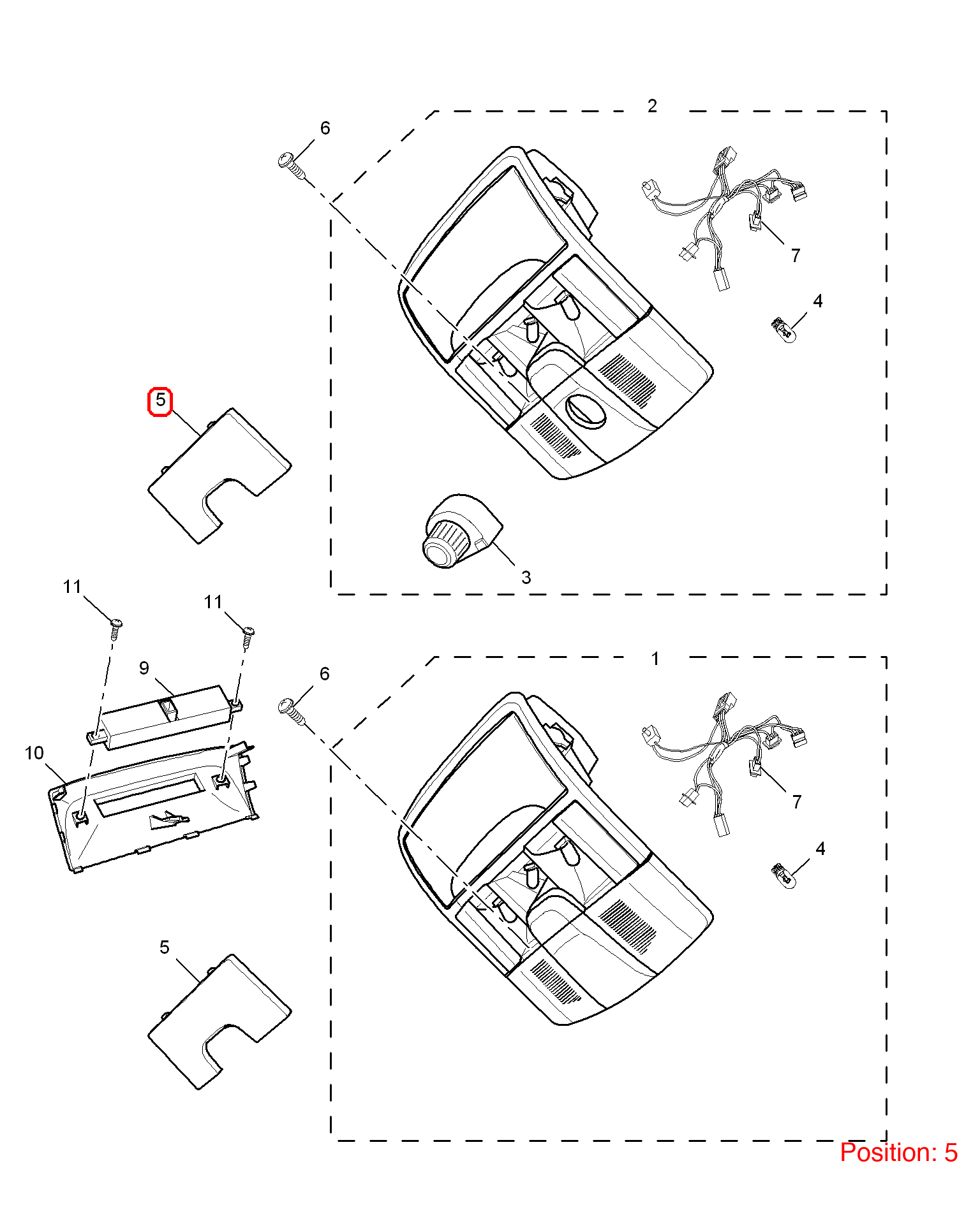MG Reading light cover OEM 10227052 FOR MG 10227052-MG_OEM
