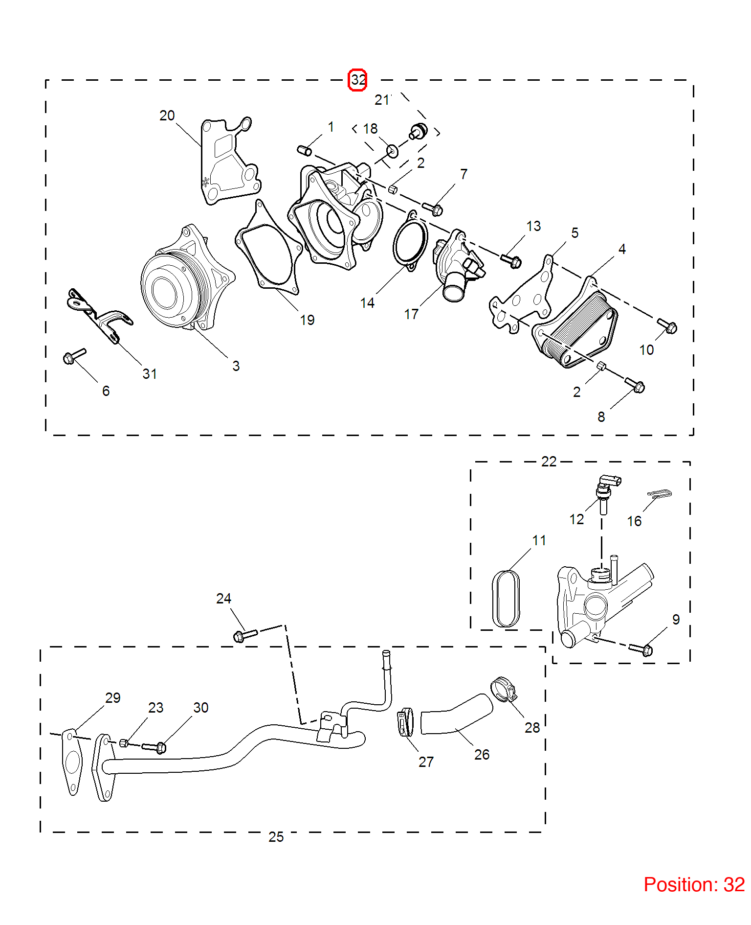MG Water pump assembly OEM 10227291 FOR MG 10227291-MG_OEM