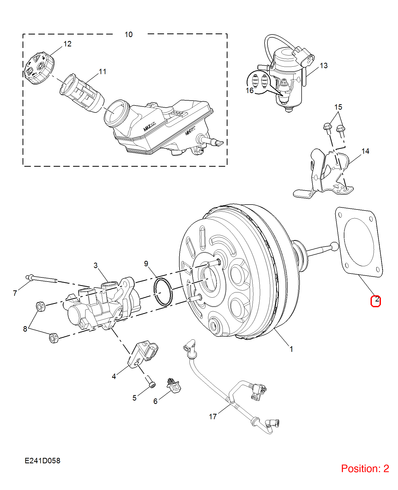 MG Brake booster gasket OEM 10228896 FOR MG5 MG MG6 10228896-MG_OEM