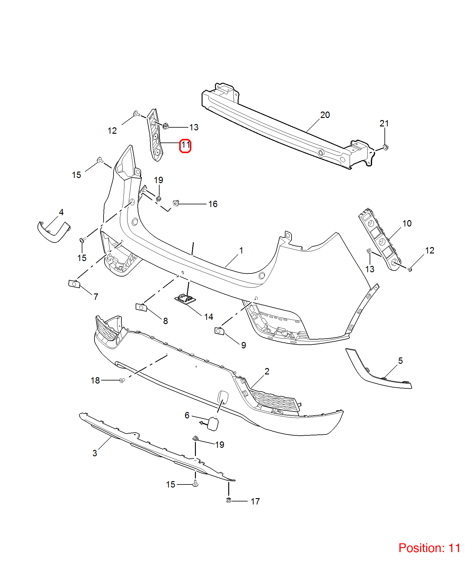 MG Bumper Cover Bracket OEM 10229105 FOR MG 10229105-MG_OEM