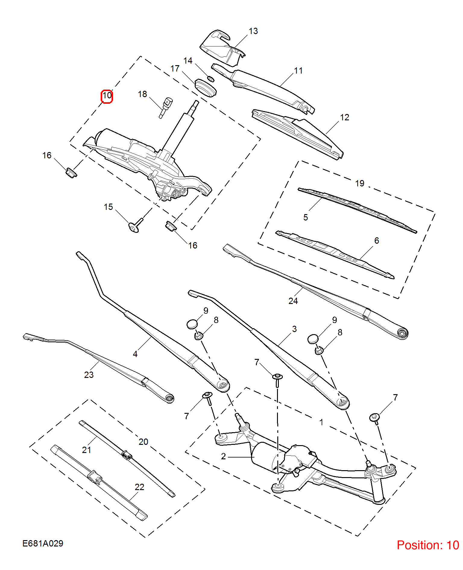 MG Wiper linkage motor OEM 10229174 FOR MG 10229174-MG_OEM