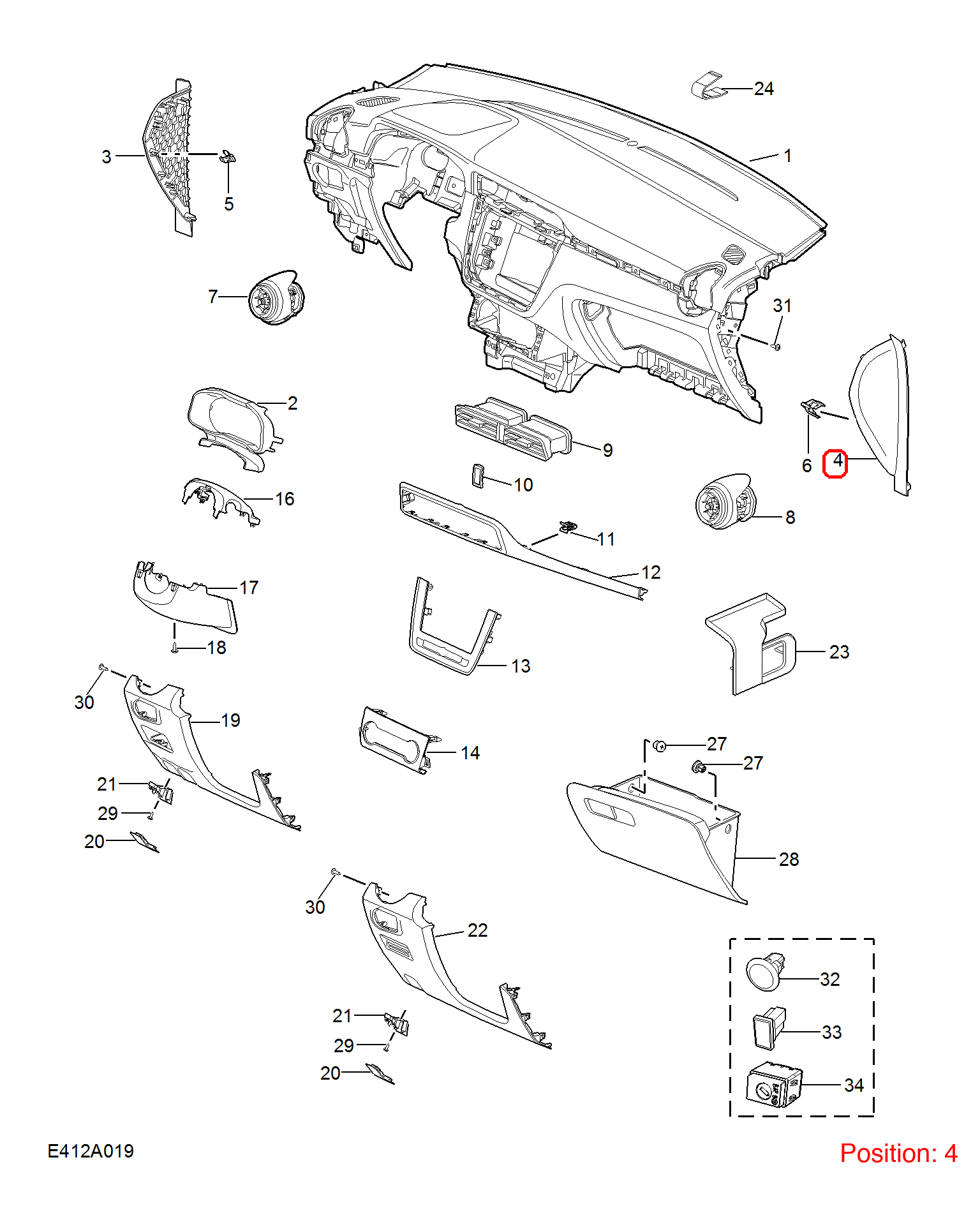 MG Trim cover OEM 10229224 FOR MG 10229224-MG_OEM