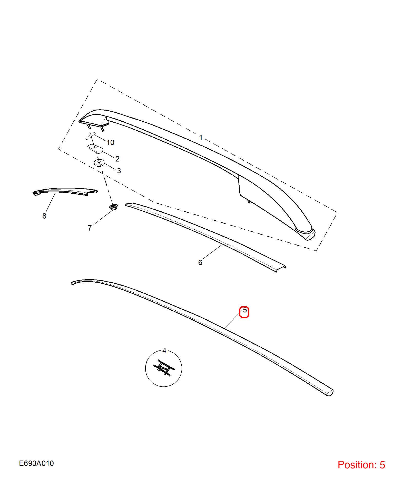 MG Roof trim strip OEM 10229386 FOR MG 10229386-MG_OEM