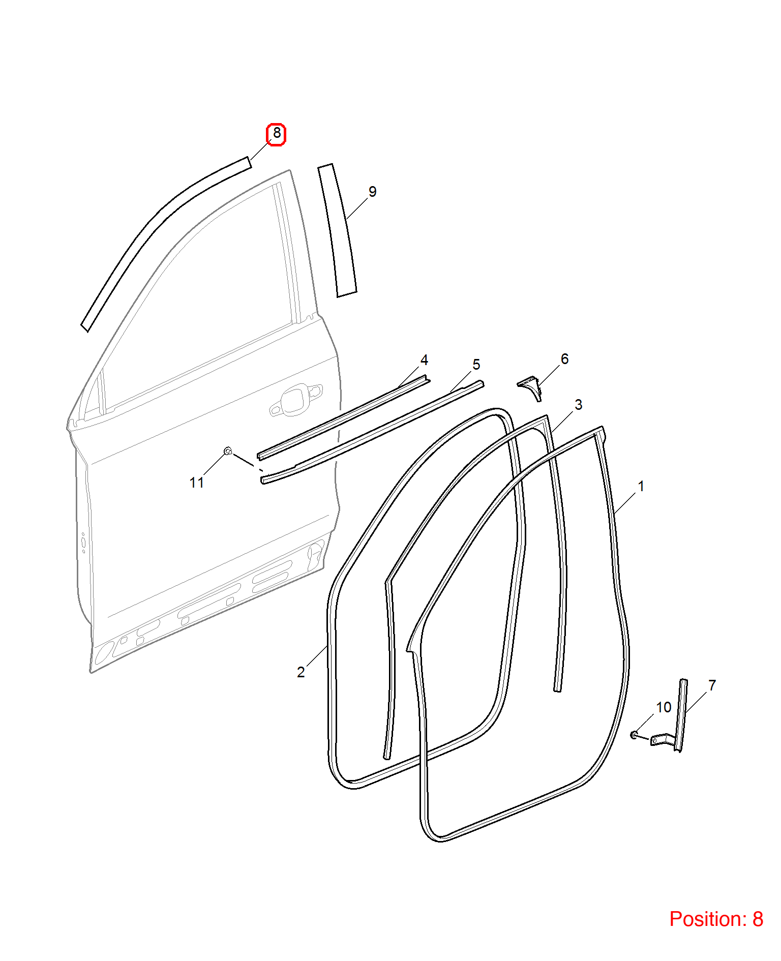 MG Door sticker OEM 10229818 FOR MG 10229818-MG_OEM