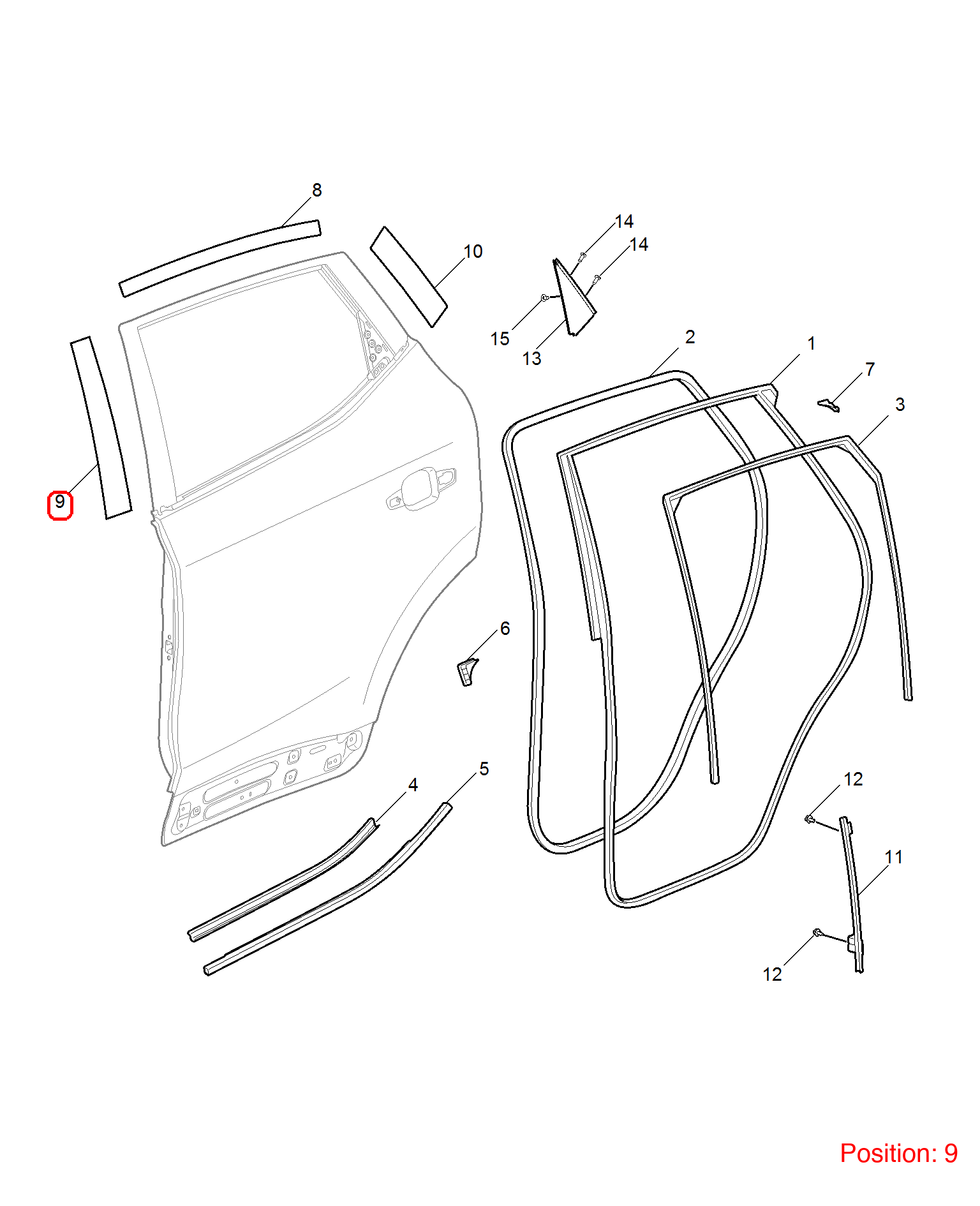 MG Door sticker OEM 10229824 FOR MG 10229824-MG_OEM
