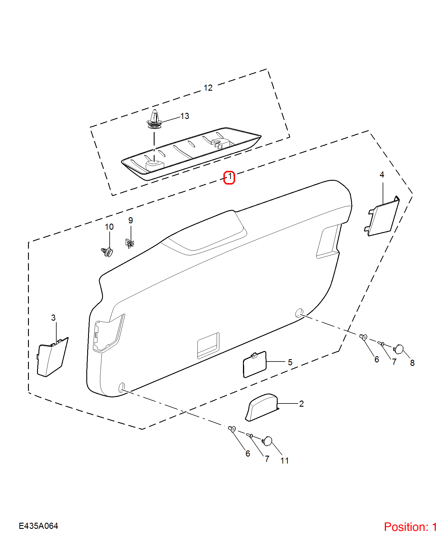 MG Tailgate trim panel OEM 10230165ASA FOR MG 10230165ASA-MG_OEM