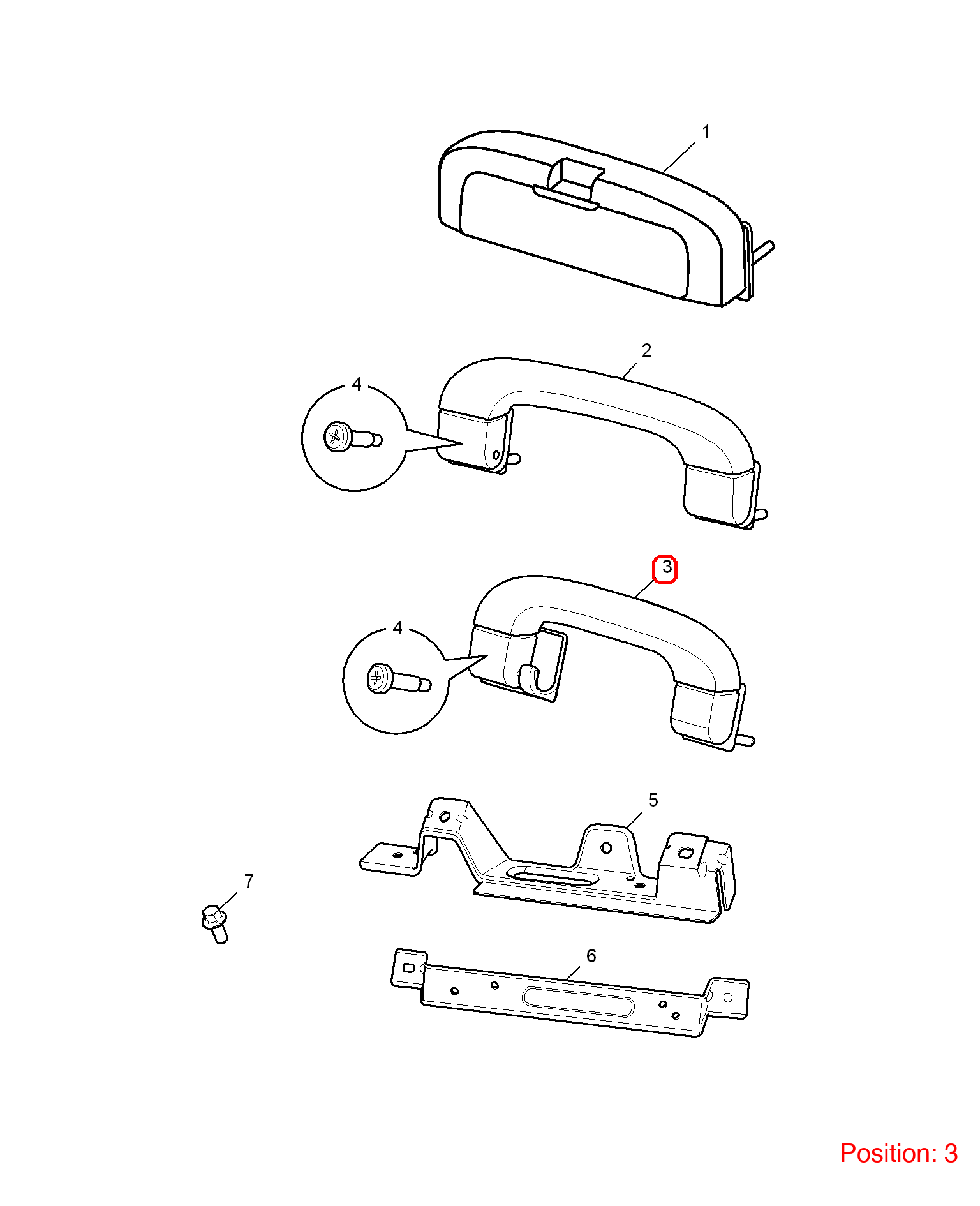 MG Roof handle OEM 10231945ESC 10231945ESC-MG_OEM