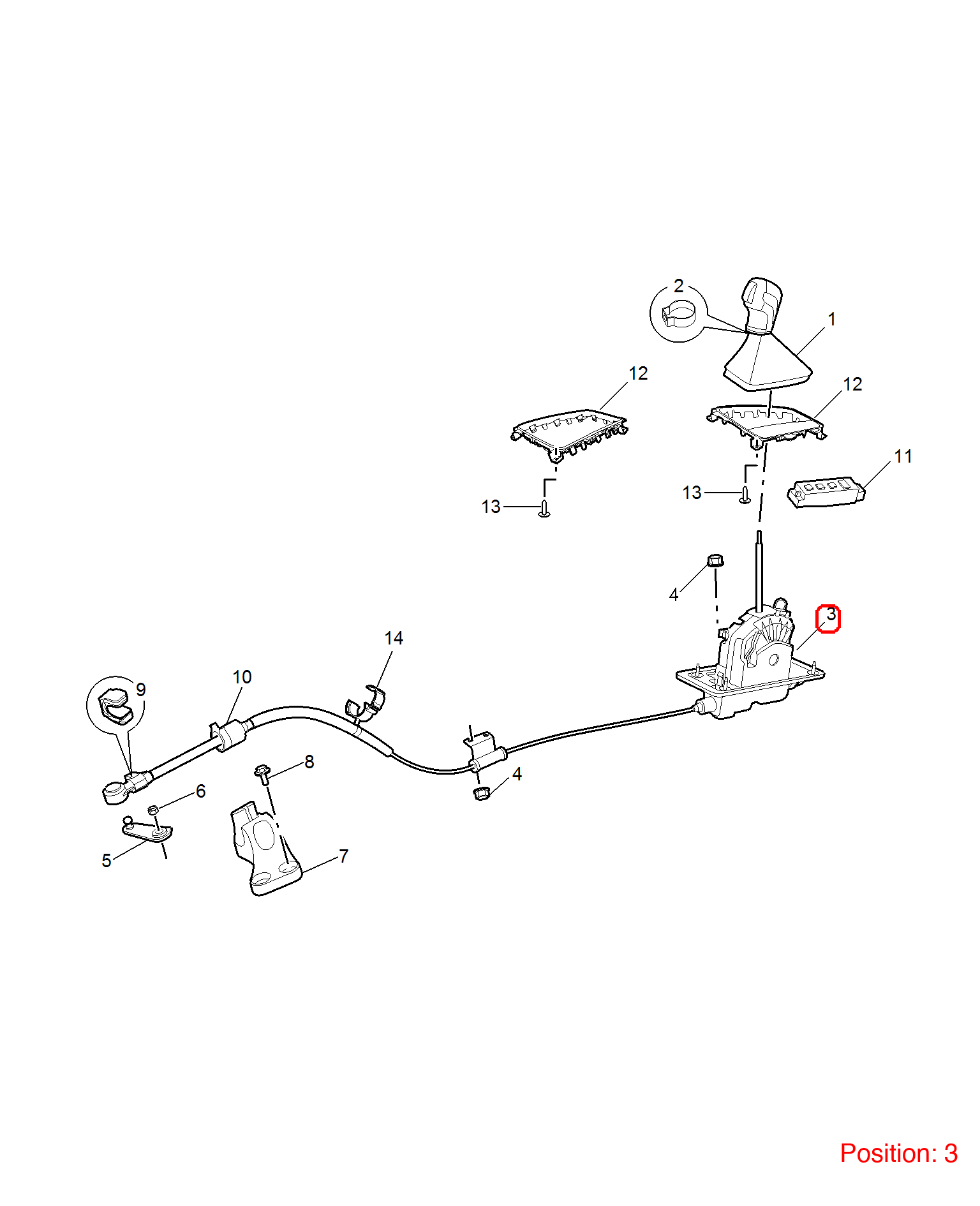 MG Shift lever assembly OEM 10232564 FOR MG 10232564-MG_OEM