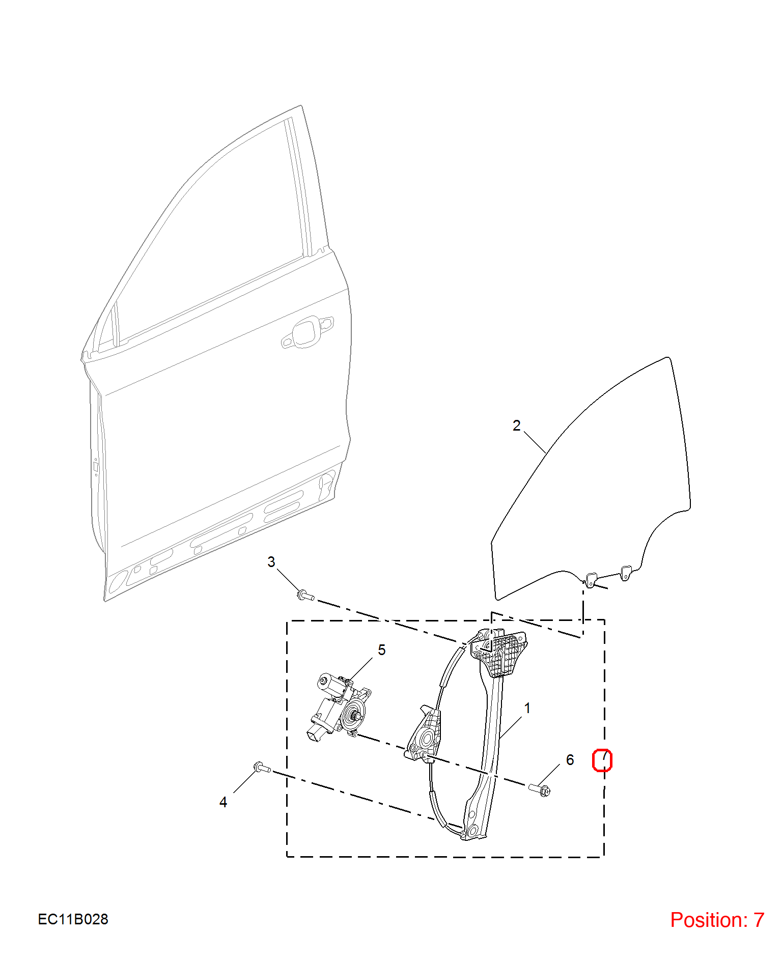 MG Rear Left Door Window Regulator OEM 10233935 FOR MG 10233935-MG_OEM