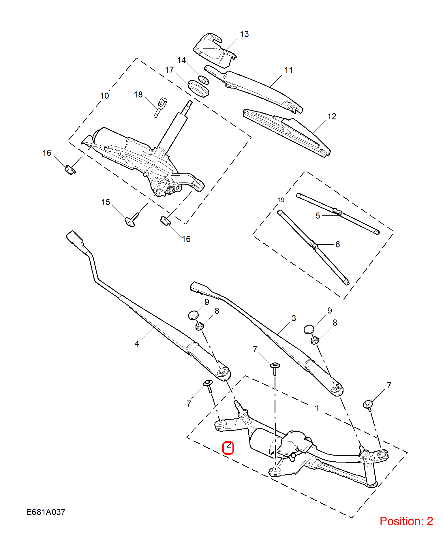 MG Wiper linkage motor OEM 10234228 FOR MG 10234228-MG_OEM
