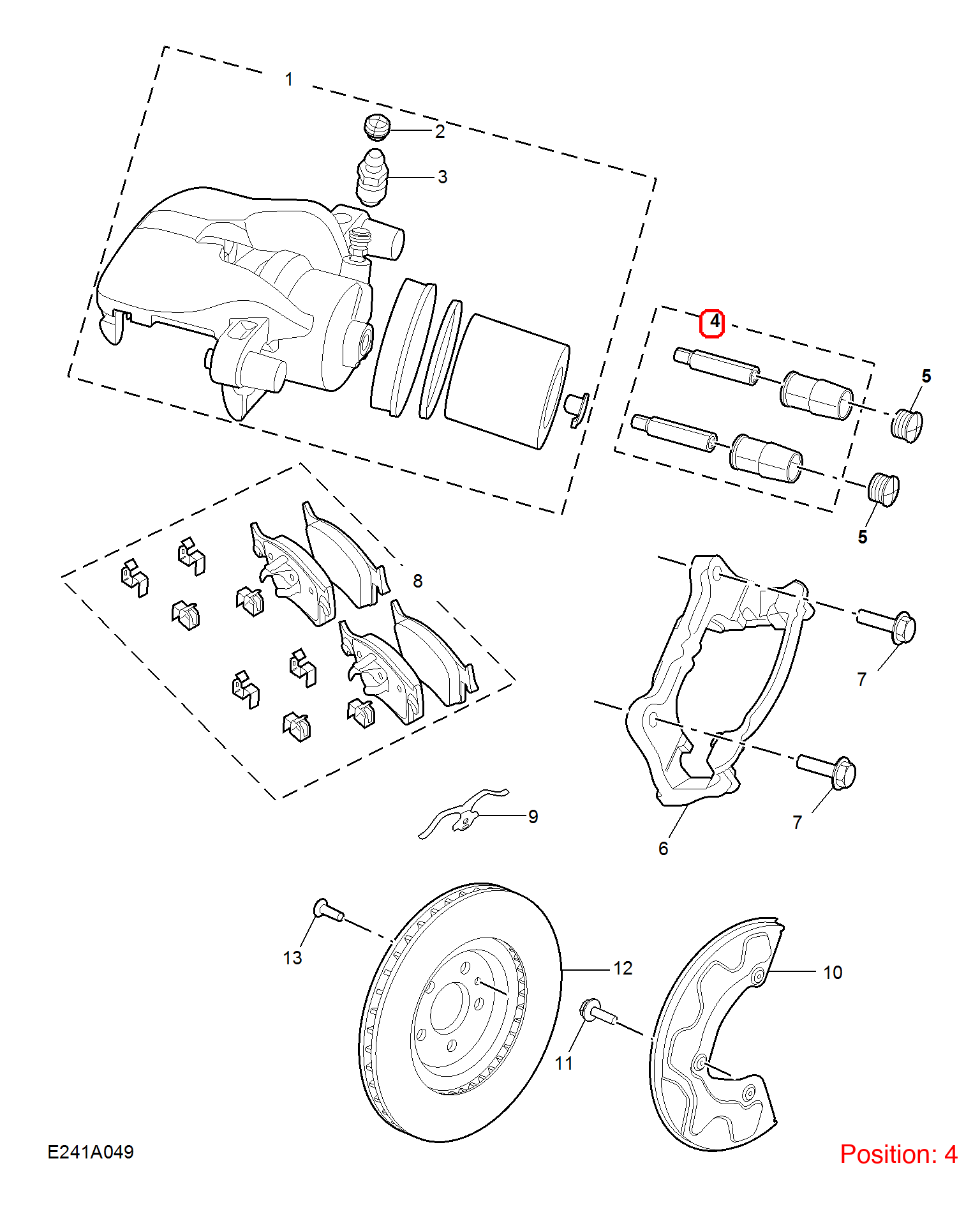 MG Brake caliper pin OEM 10235748 FOR MG5 MG 10235748-MG_OEM