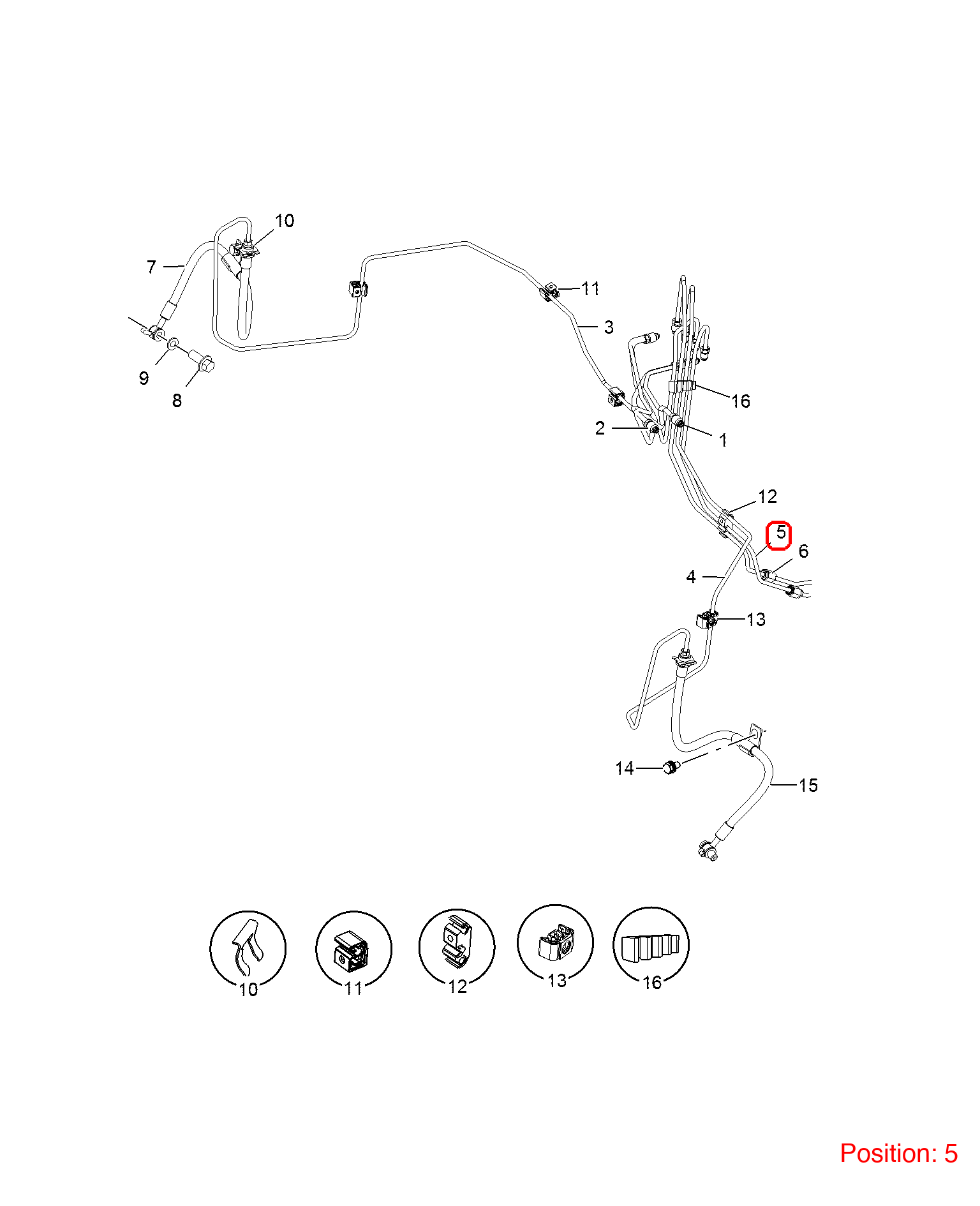 MG Brake fluid pipe OEM 10235975 FOR MG 10235975-MG_OEM