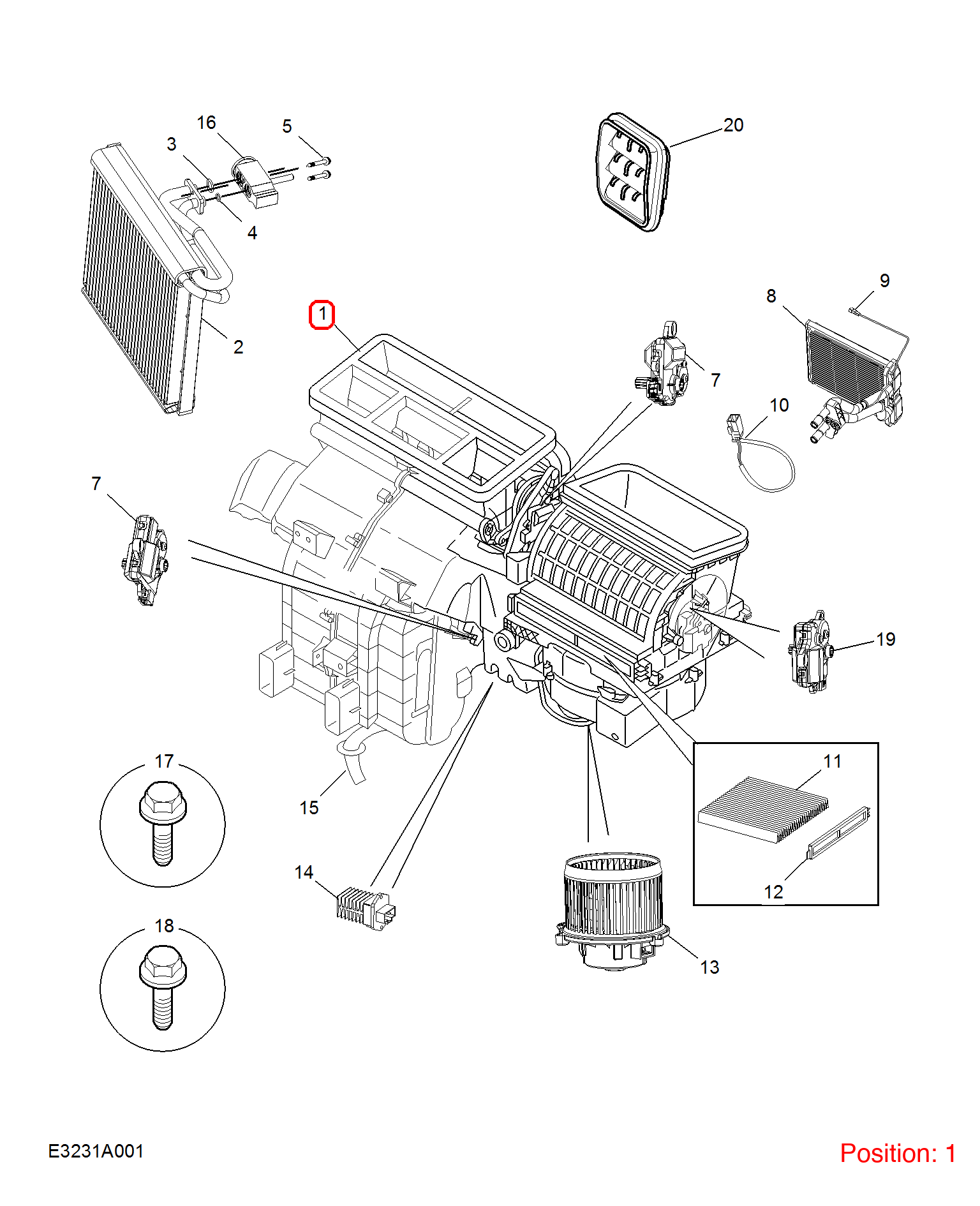 MG Evaporator assembly OEM 10236274 FOR MG350 10236274-MG_OEM
