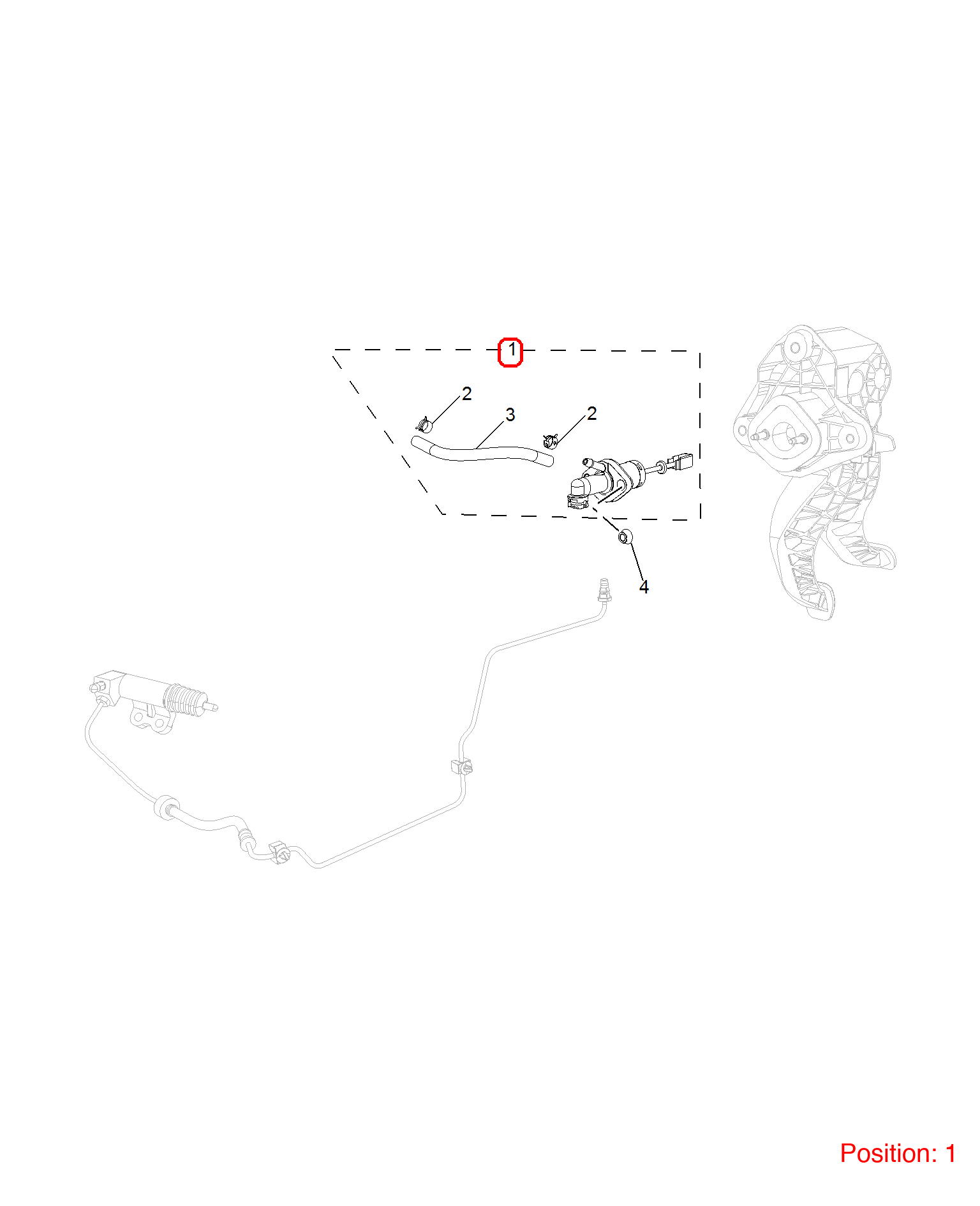 MG Clutch master cylinder OEM 10239661 FOR MG 10239661-MG_OEM