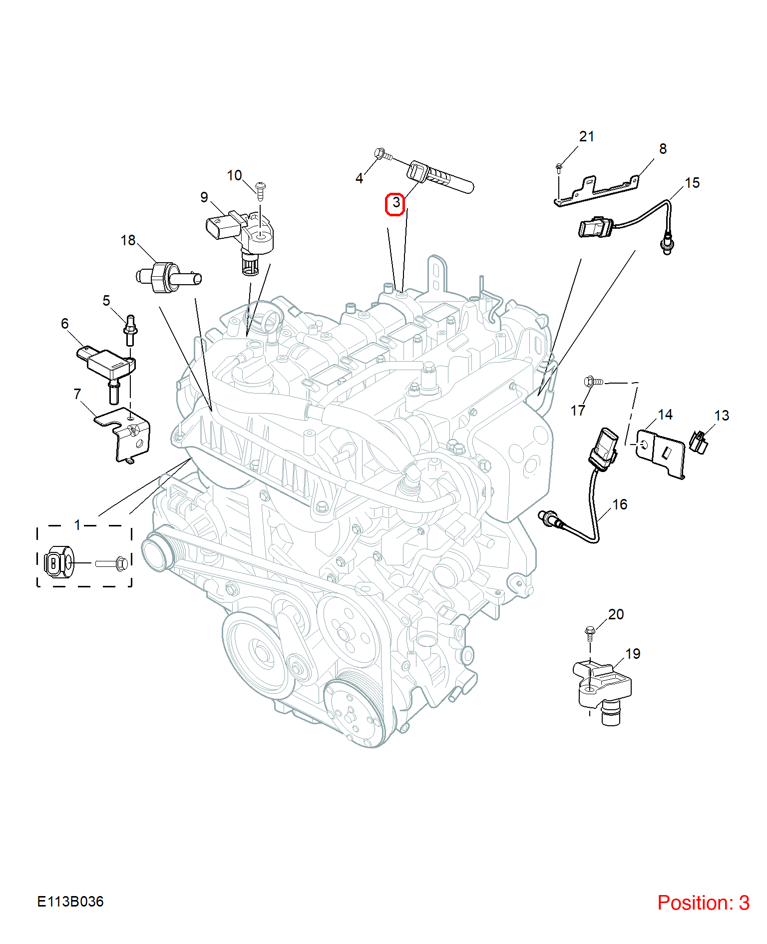 MG Crankshaft position sensor OEM 10241354 FOR MG RX5 MG5 MG6 10241354-MG_OEM