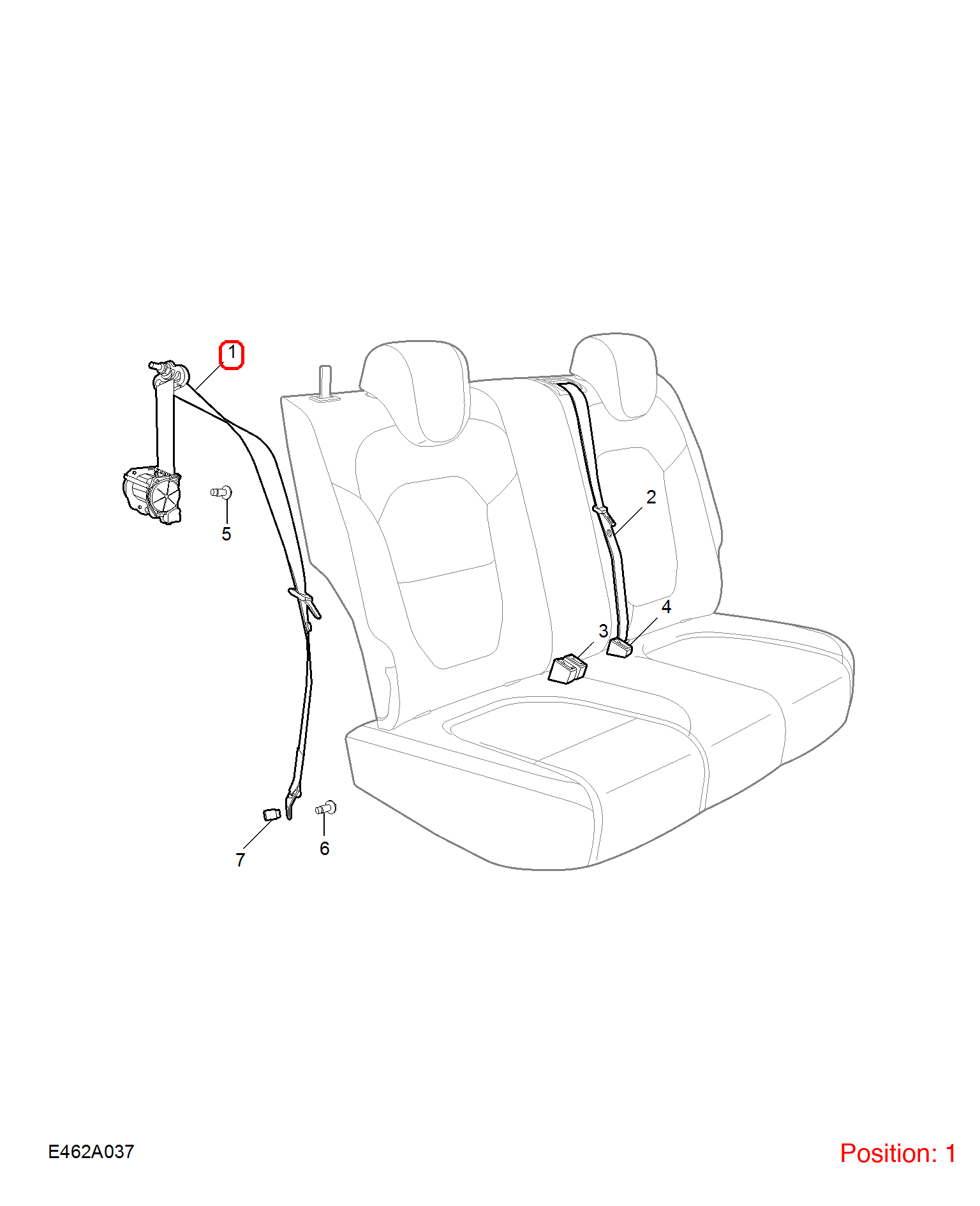 MG Seat belt OEM 10242536 FOR MG 10242536-MG_OEM