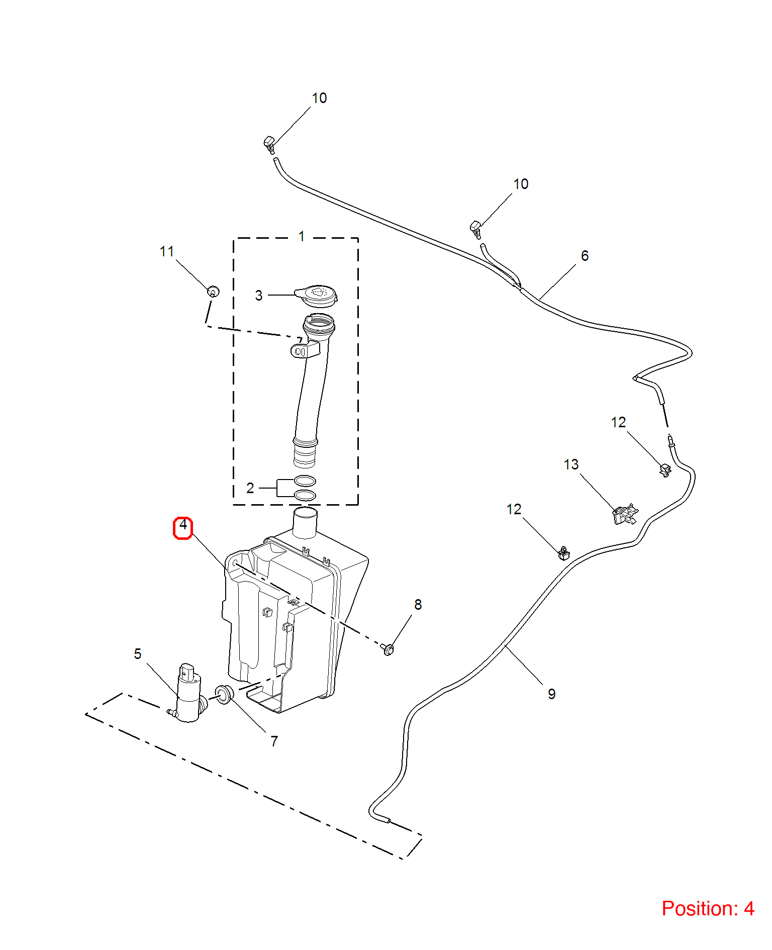 MG Wiper reservoir OEM 10243459 FOR MG5 MG6 10243459-MG_OEM
