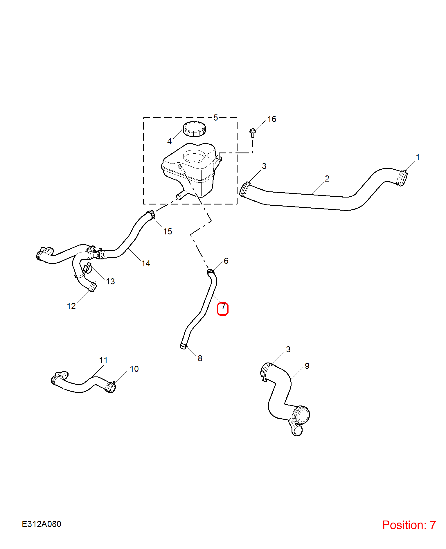 MG Overflow Hose OEM 10243947 FOR MG 10243947-MG_OEM