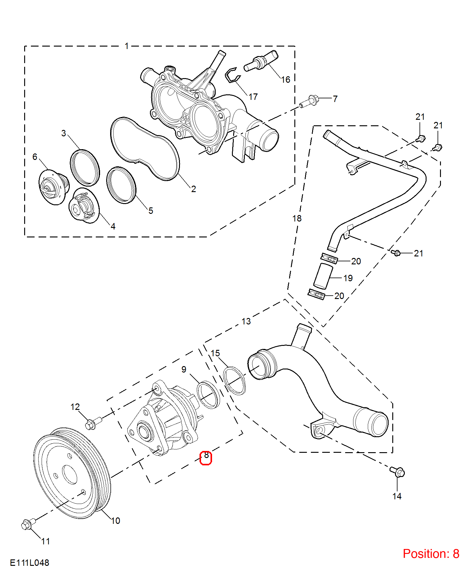 MG Water pump OEM 10245065 FOR MG MG5 10245065-MG_OEM