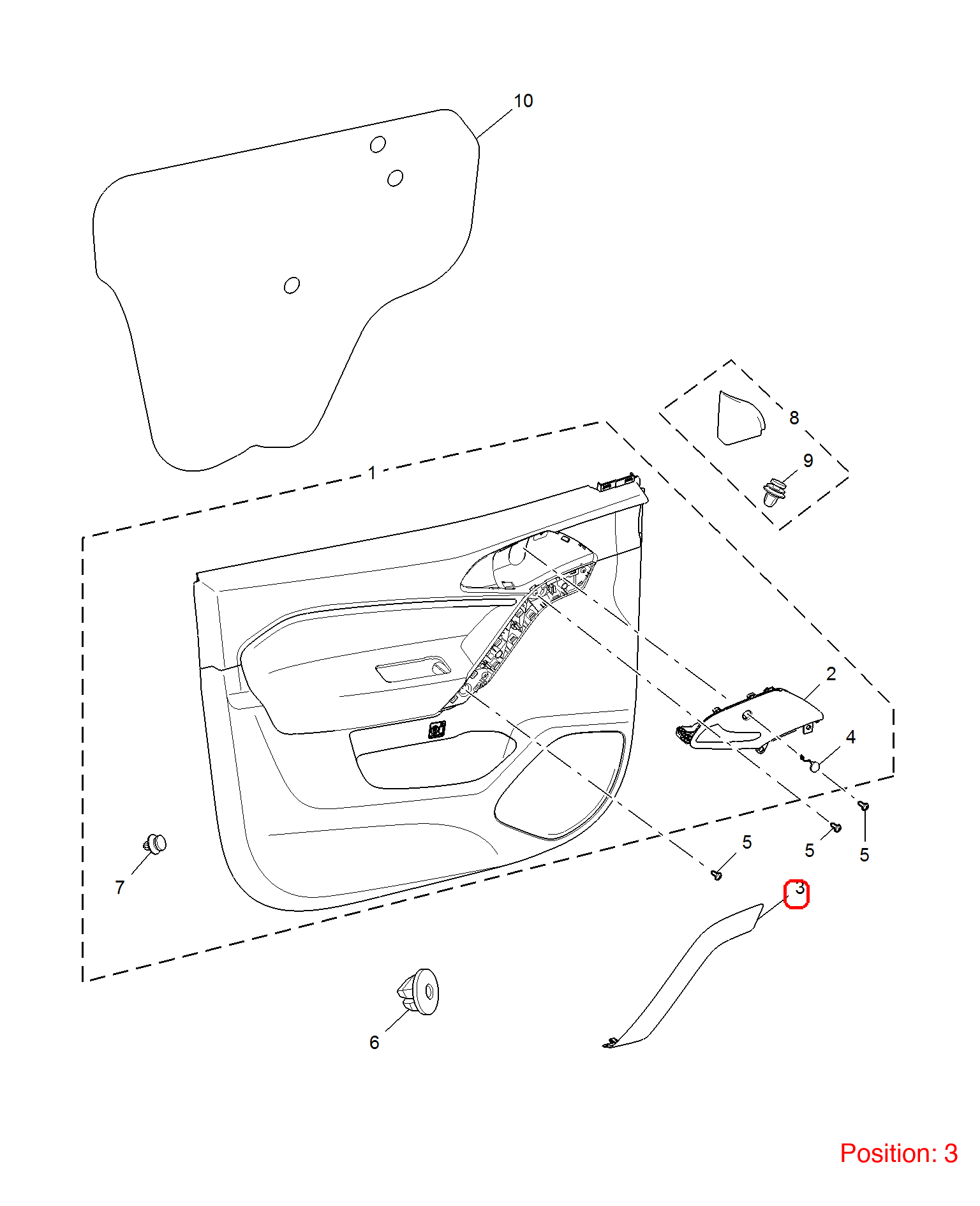 MG Door handle trim OEM 10246441 FOR MG 10246441-MG_OEM