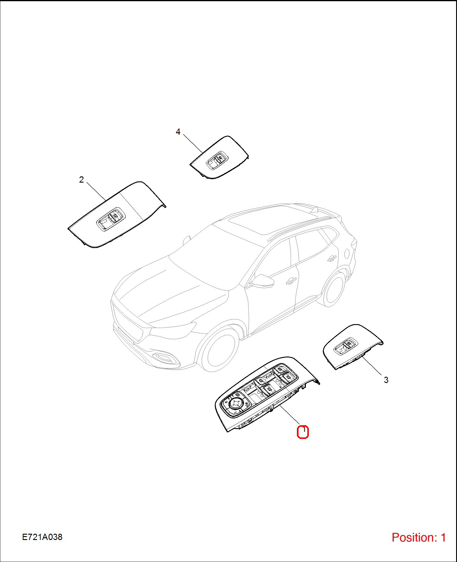 MG Power Window Control Switch OEM 10247072AMM FOR MG 10247072AMM-MG_OEM