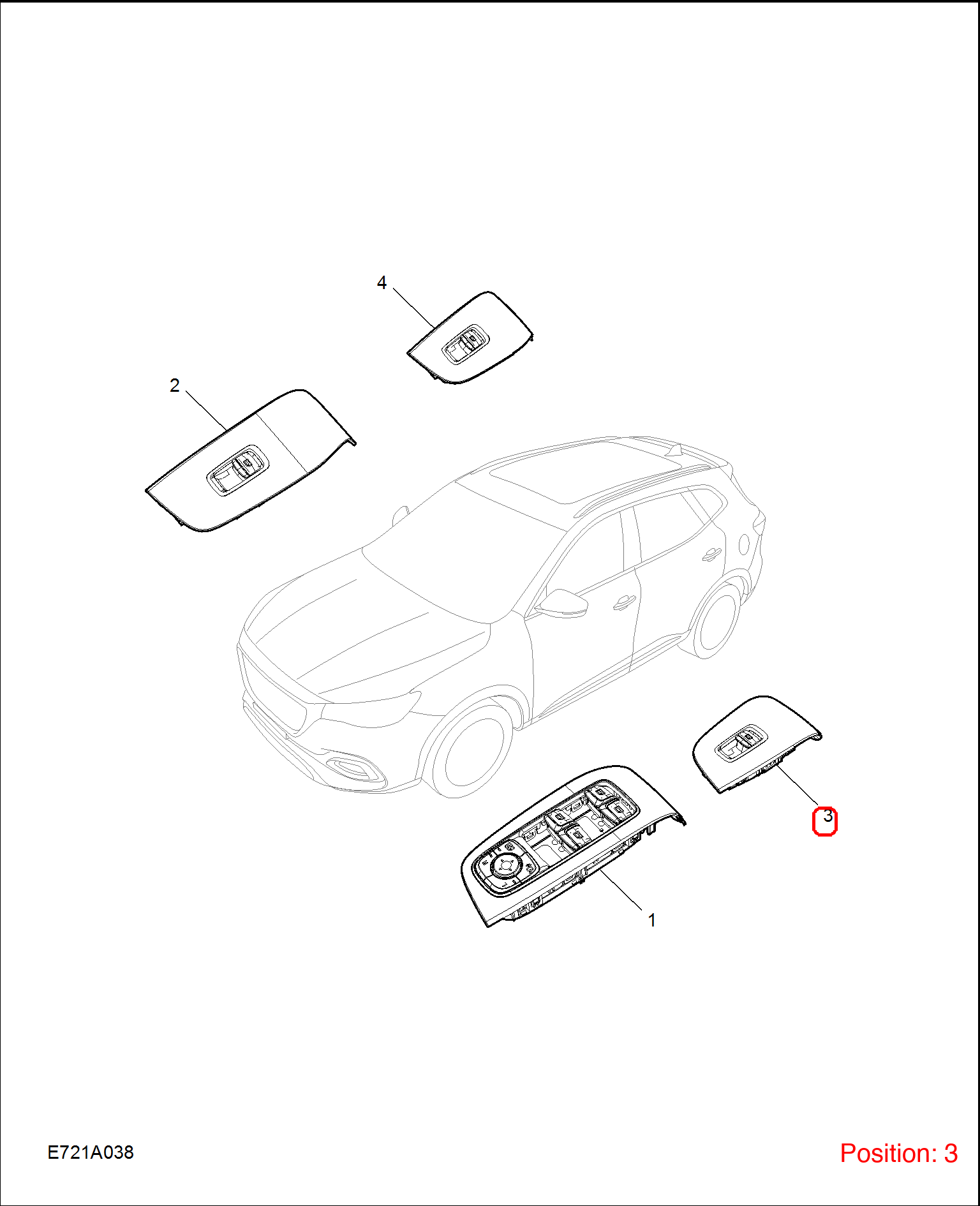 MG Power Window Control Switch OEM 10247091OSA FOR MG 10247091OSA-MG_OEM