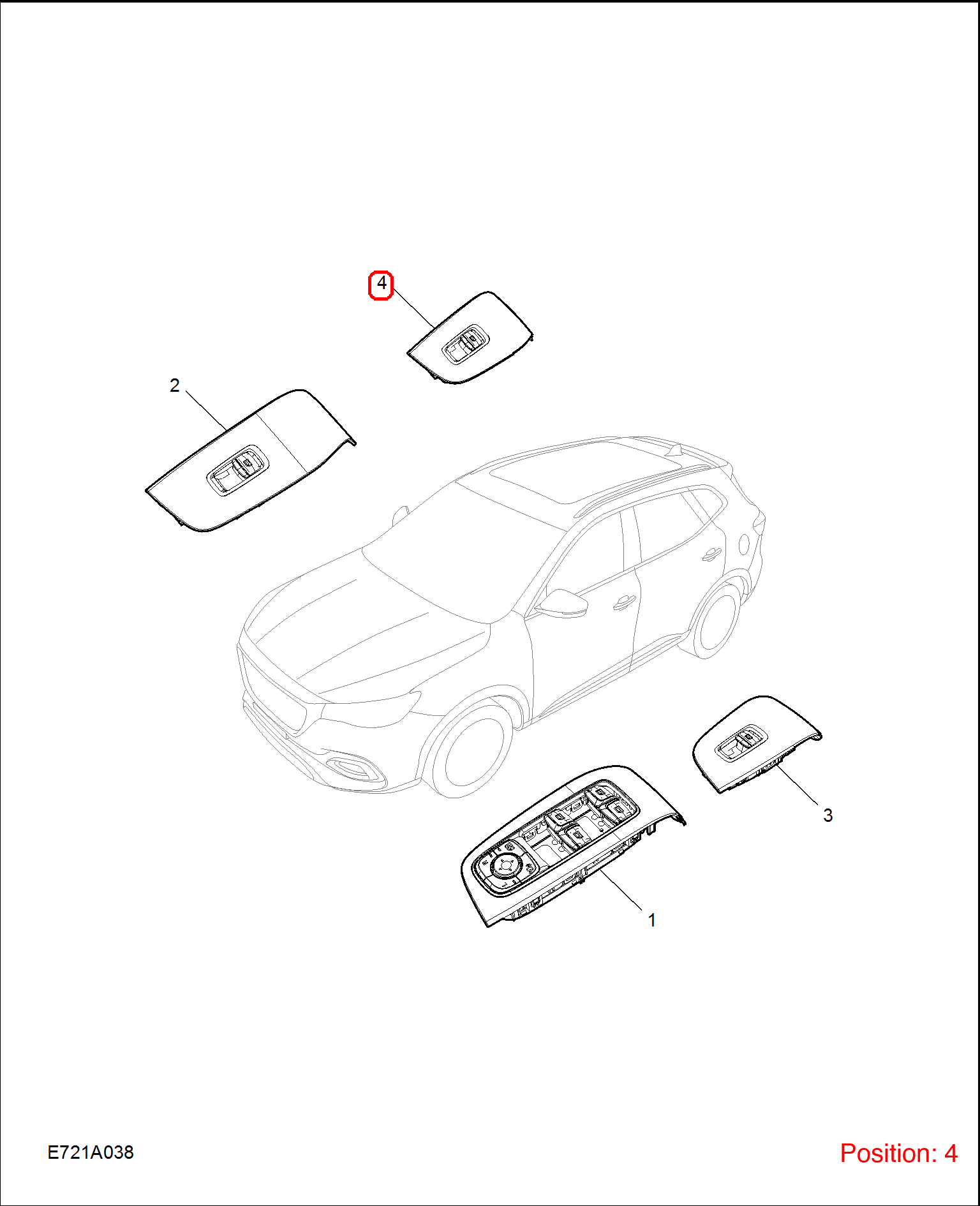 MG Power Window Control Switch OEM 10247094OSA FOR MG 10247094OSA-MG_OEM