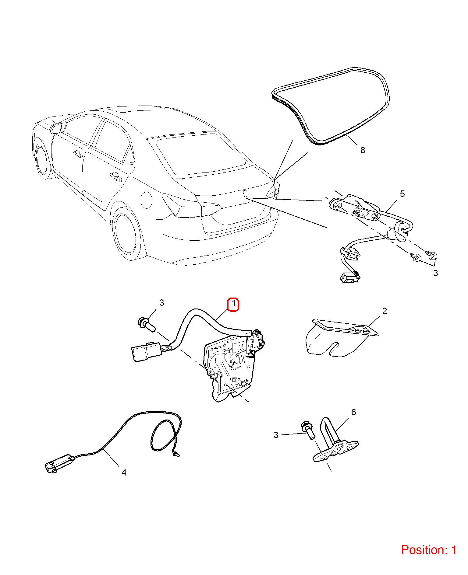 MG Trunk Lock Actuator OEM 10247510 10247510-MG_OEM