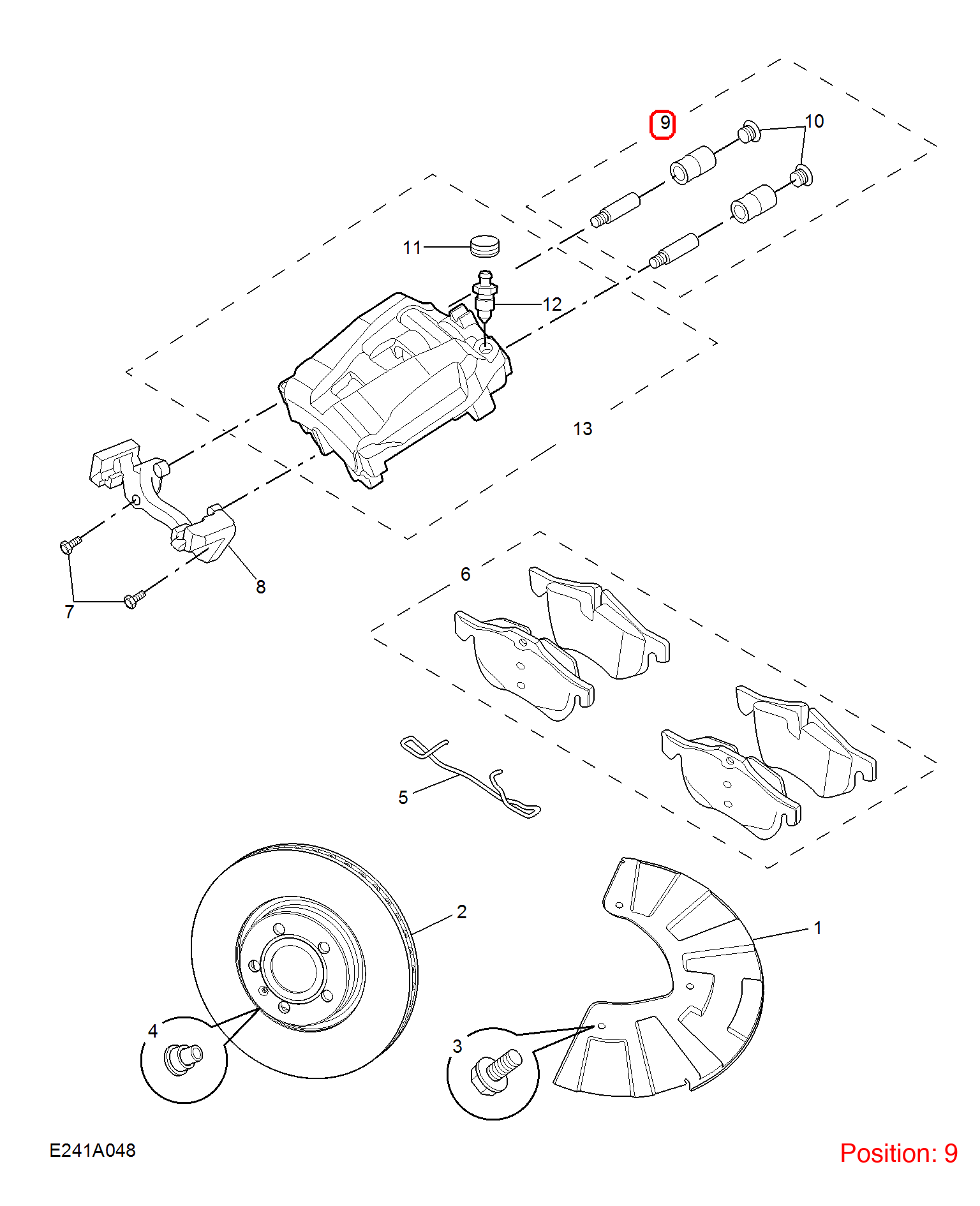 MG Brake caliper pin OEM 10248965 FOR MG5 MG MG6 10248965-MG_OEM