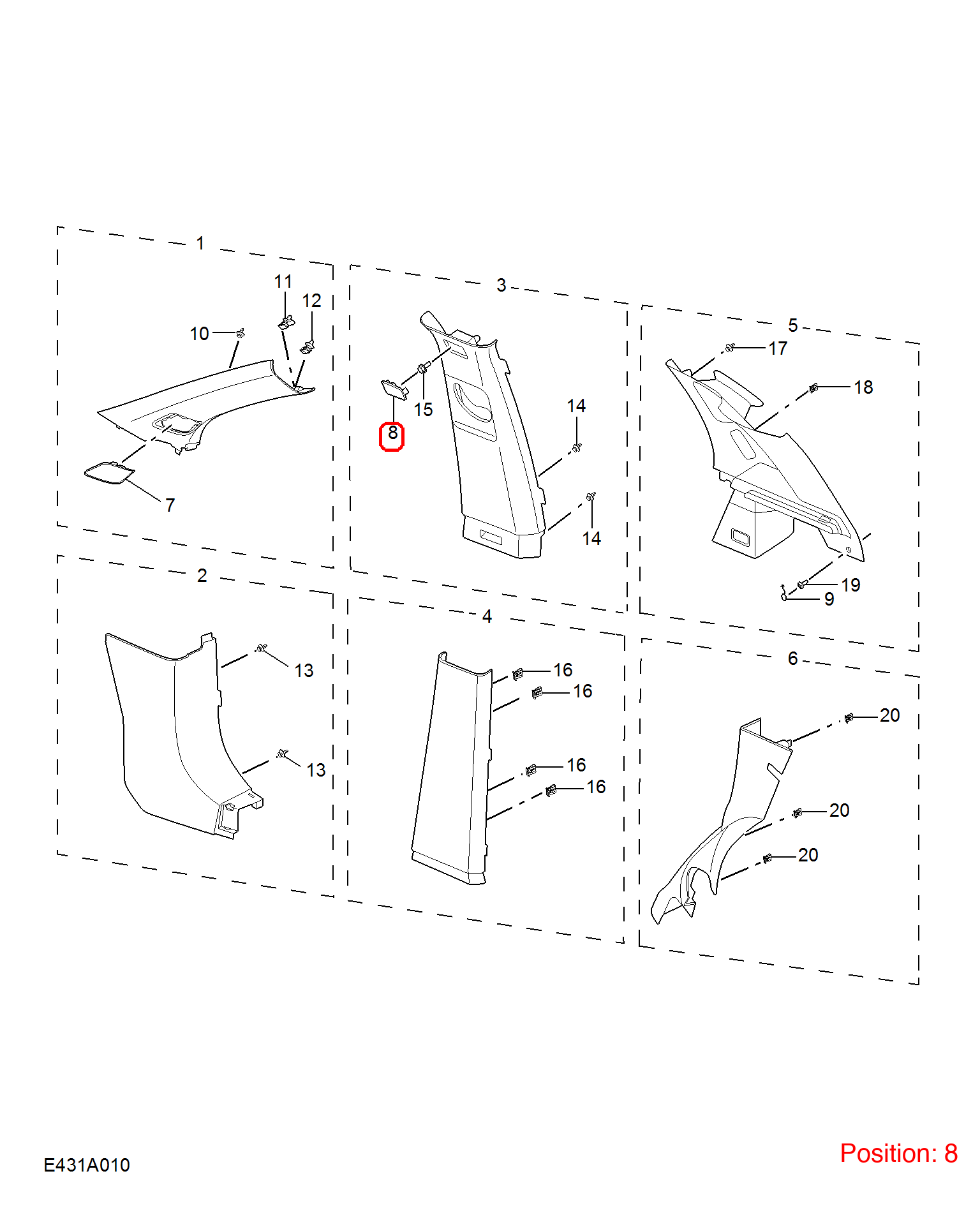 MG Trim cover OEM 10251280ASA FOR MG 10251280ASA-MG_OEM