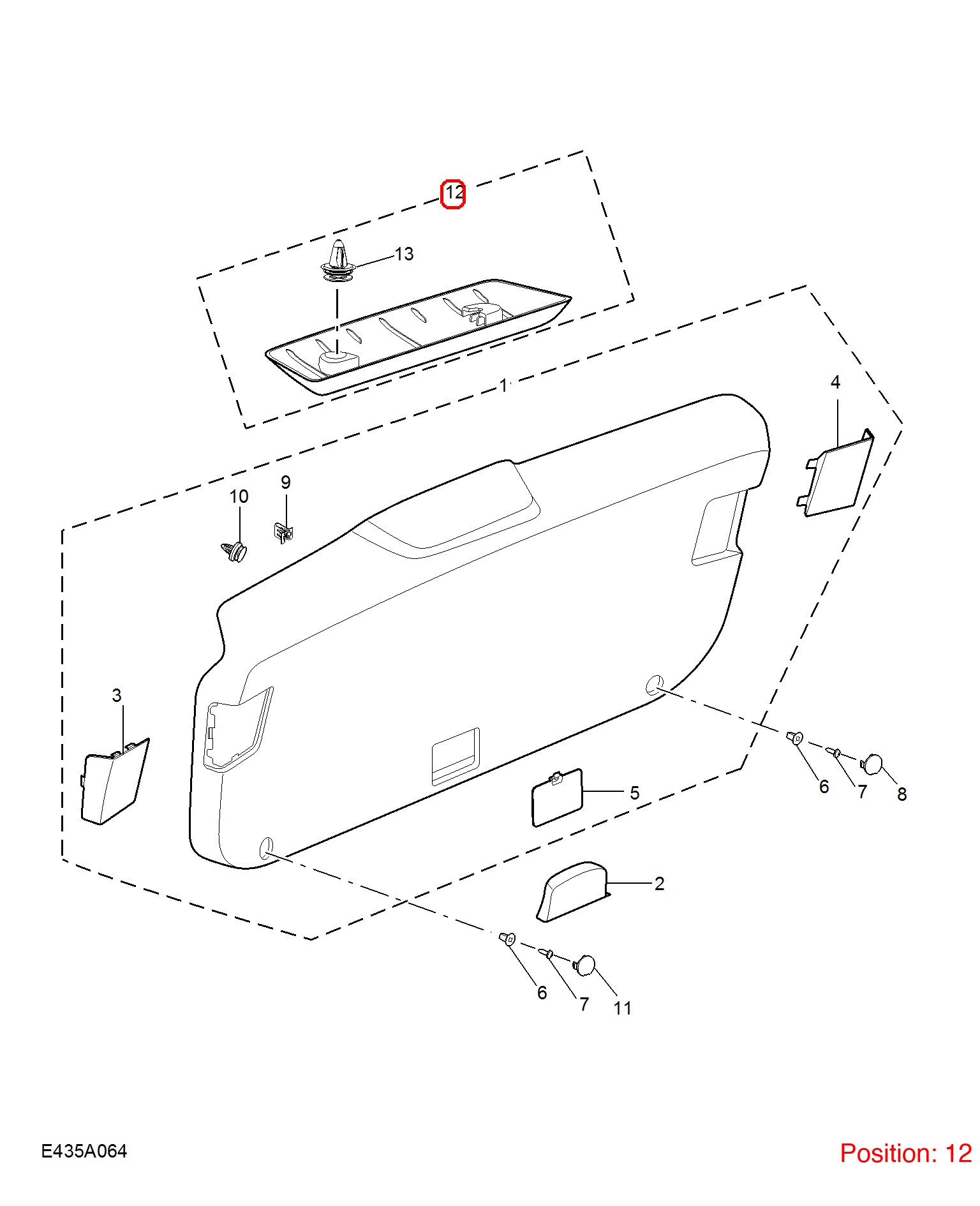 MG Tailgate trim panel OEM 10251287ASA FOR MG 10251287ASA-MG_OEM