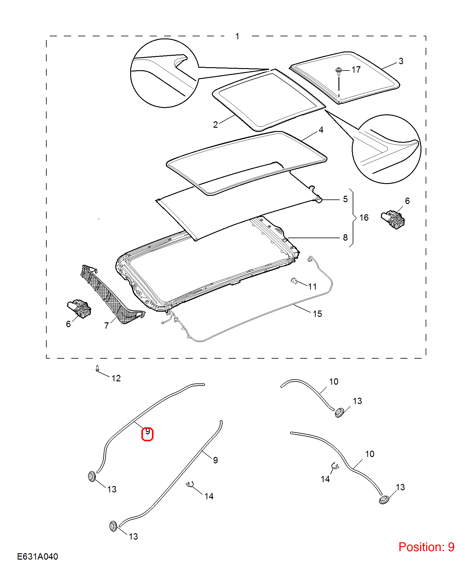 MG Sunroof drain pipe OEM 10252002 FOR MG 10252002-MG_OEM
