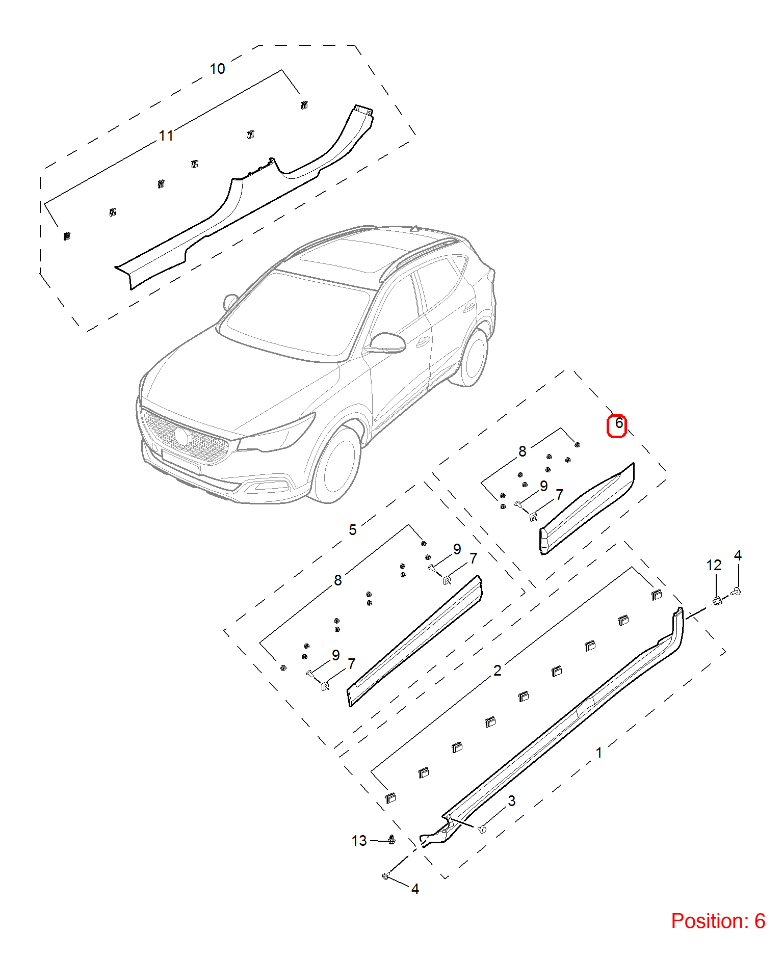 MG Door Strip OEM 10252396 FOR MG 10252396-MG_OEM