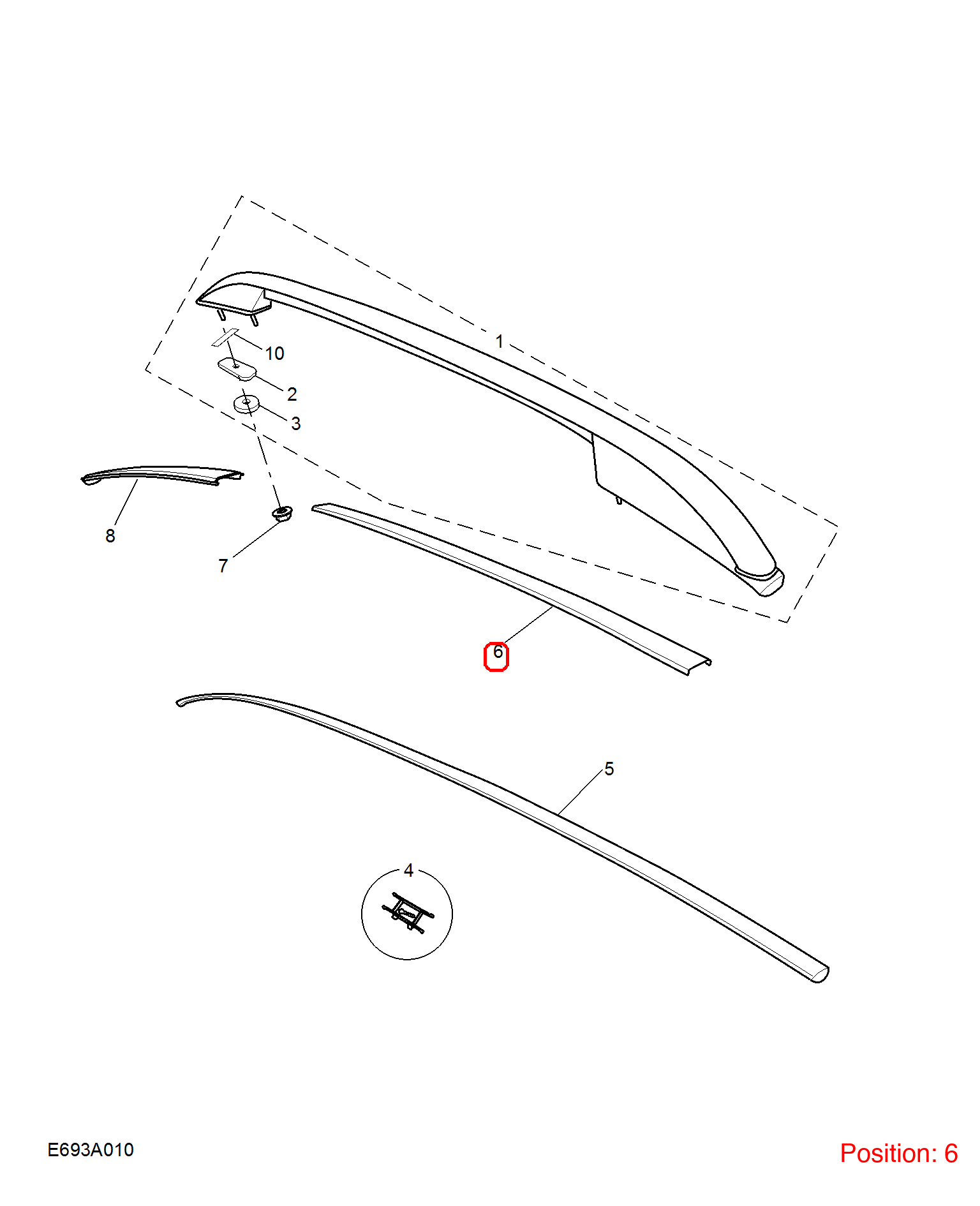 MG Roof trim strip OEM 10252714 FOR MG 10252714-MG_OEM