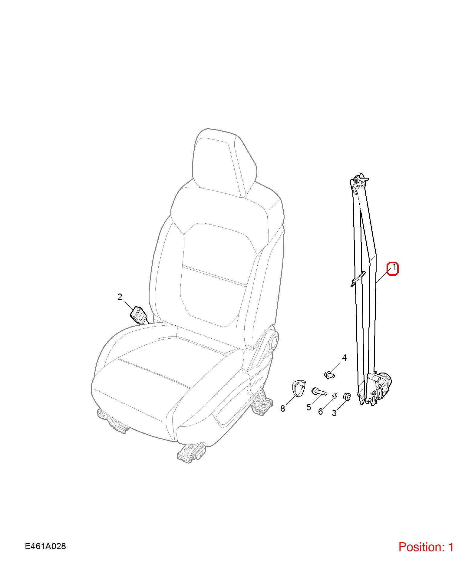 MG Seat belt OEM 10254106 FOR MG 10254106-MG_OEM