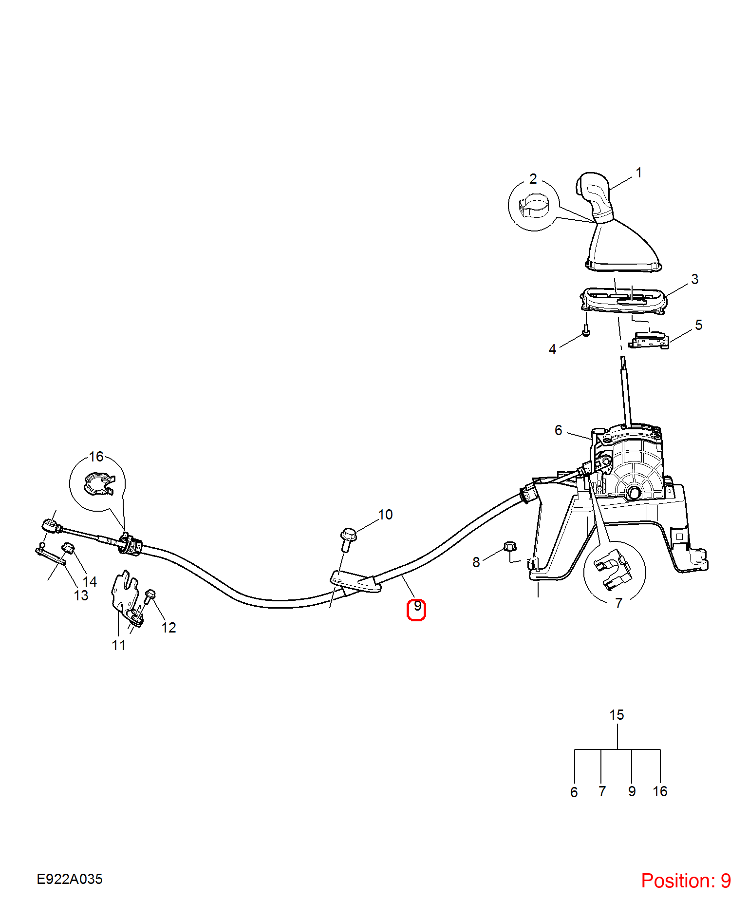 MG Shift cable OEM 10254252 FOR MG 10254252-MG_OEM