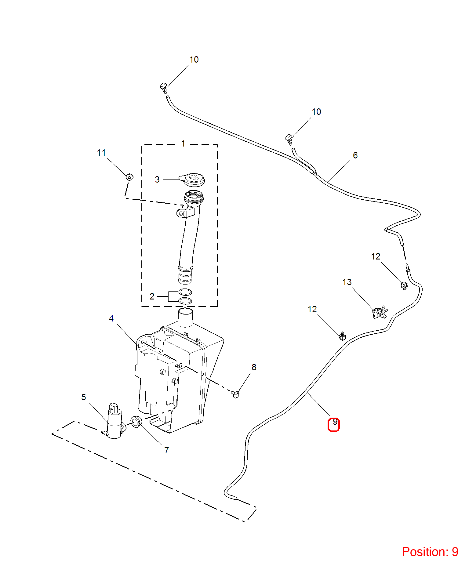 MG Wiper spray pipe OEM 10254492 FOR MG6 10254492-MG_OEM