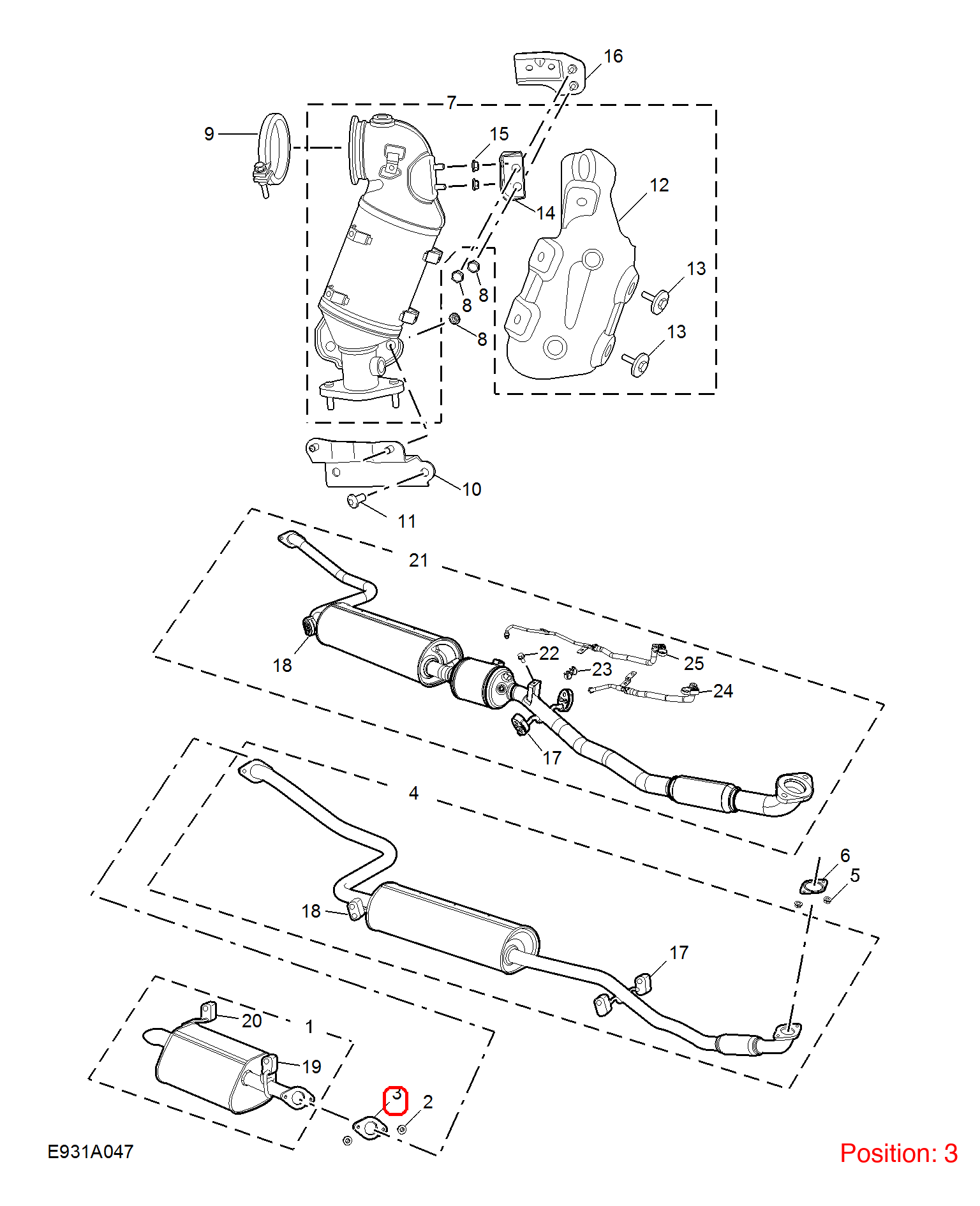 MG Exhaust Catalytic Converter Gasket OEM 10255389 FOR MG 10255389-MG_OEM