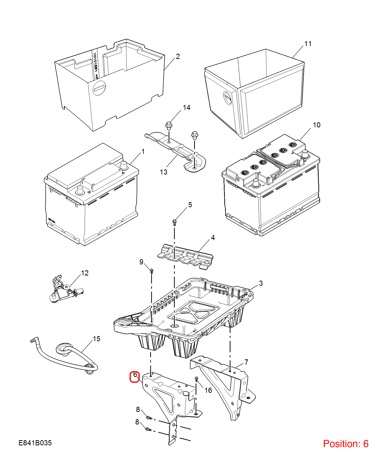 MG Battery bracket OEM 10256864SEPP FOR MG 10256864SEPP-MG_OEM