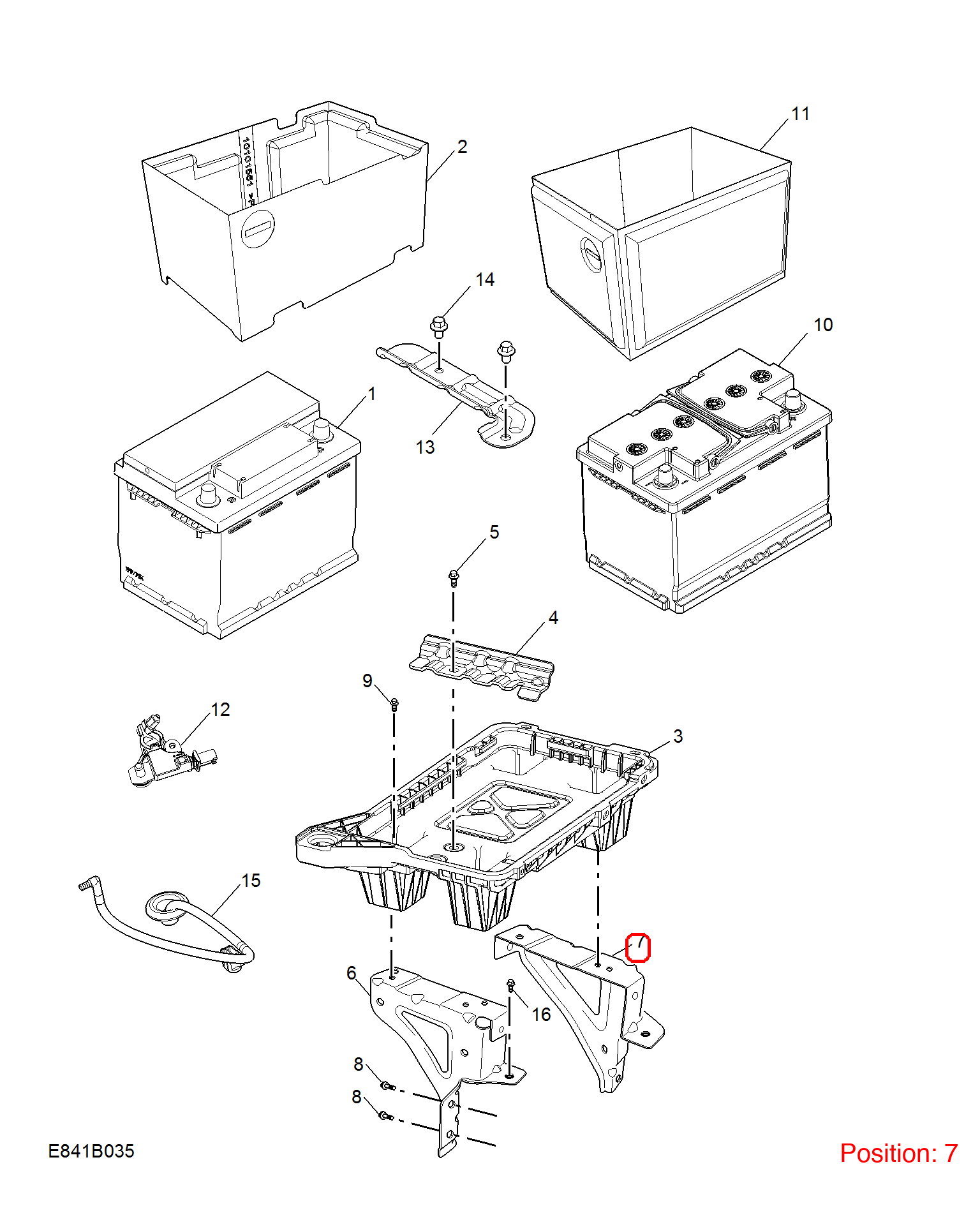 MG Battery bracket OEM 10256918SEPP FOR MG 10256918SEPP-MG_OEM