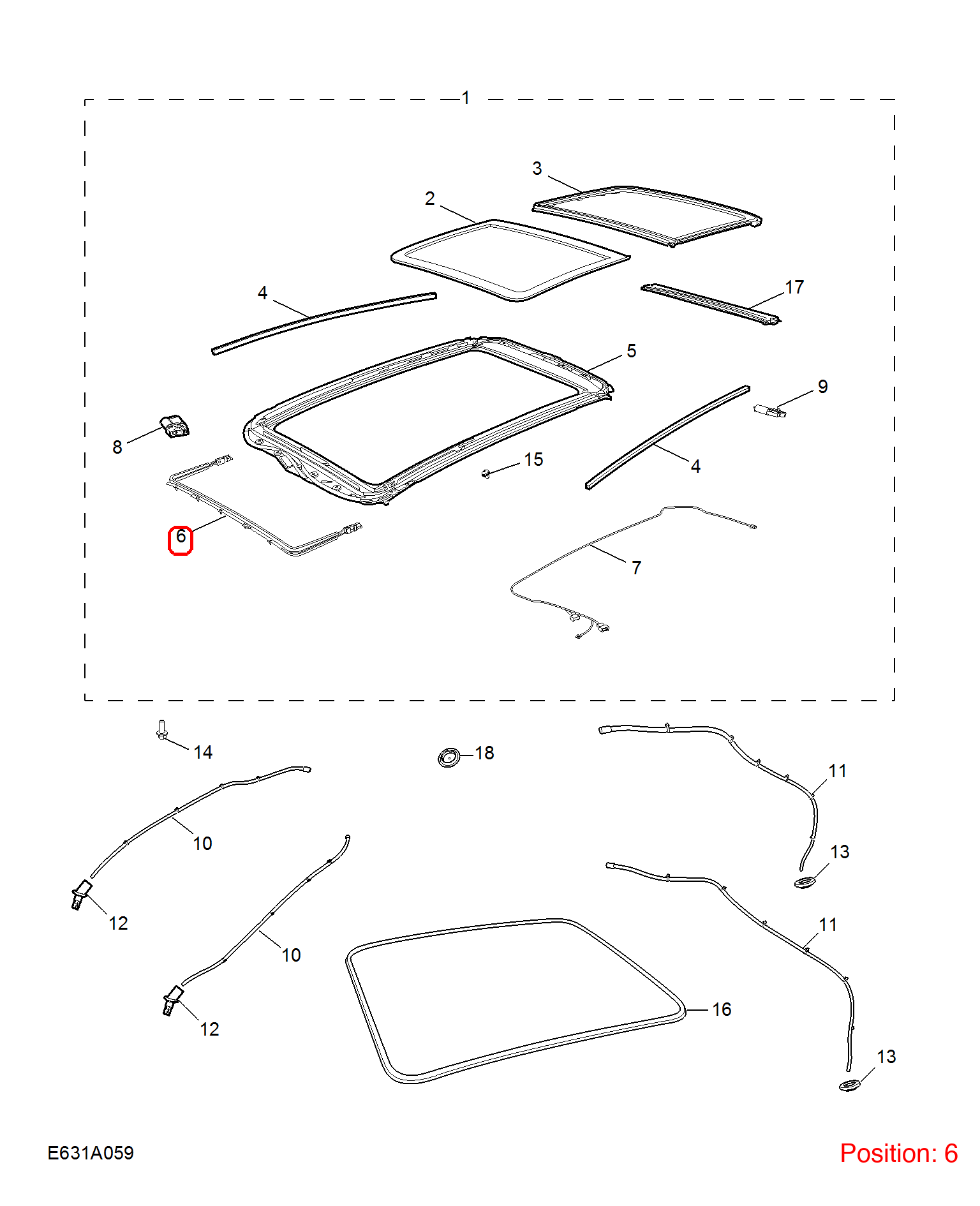 MG Sunroof deflector OEM 10262603 FOR MG RX5 10262603-MG_OEM