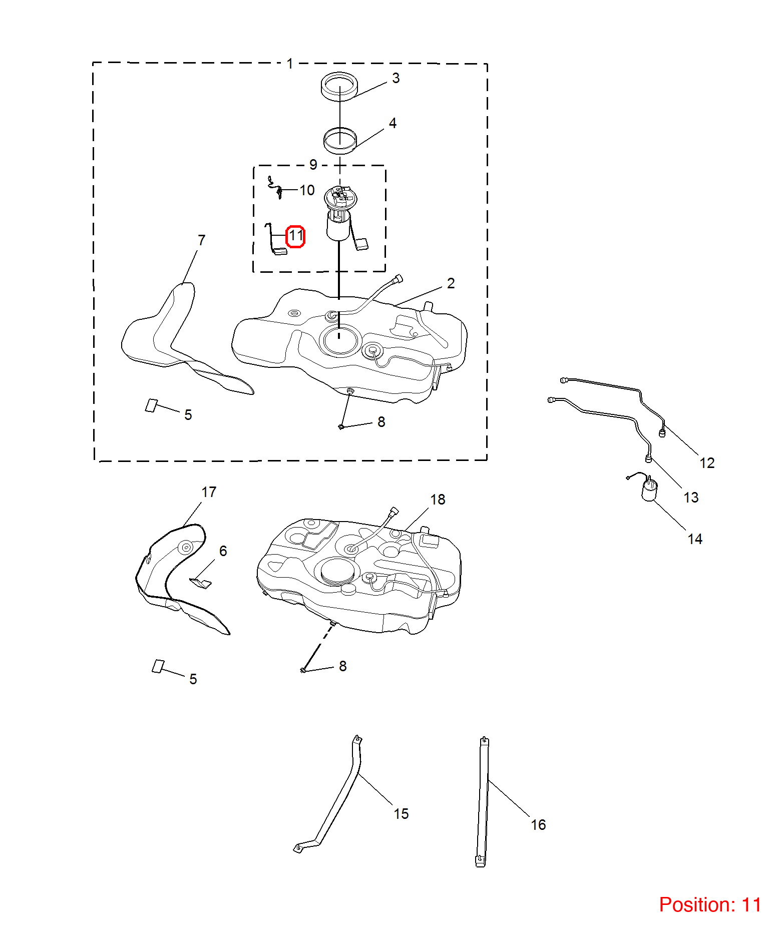MG Fuel Level Sensor OEM 10267083 FOR MG5 MG6 10267083-MG_OEM