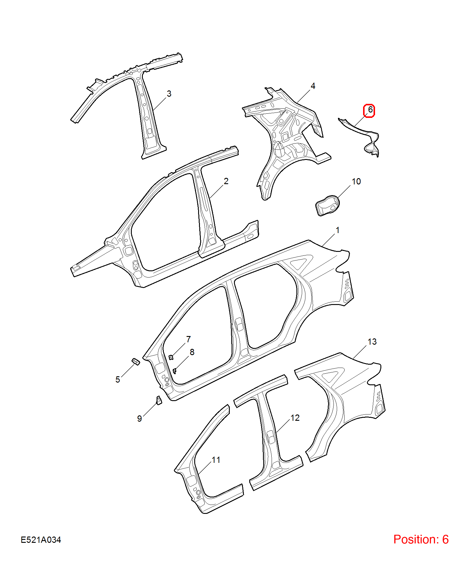 MG Rear taillight sand plate OEM 10270303SEPP FOR MG 10270303SEPP-MG_OEM